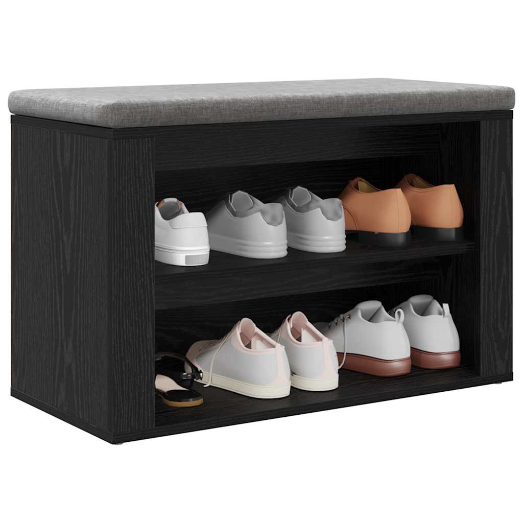 Polica za cipele Crni hrast 75 x 35 x 45 cm Konstruirano drvo