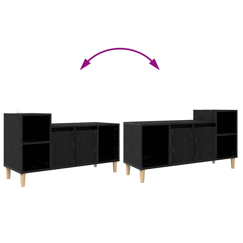 TV ormar Crni hrast 100 x 35 x 55 cm Konstruirano drvo