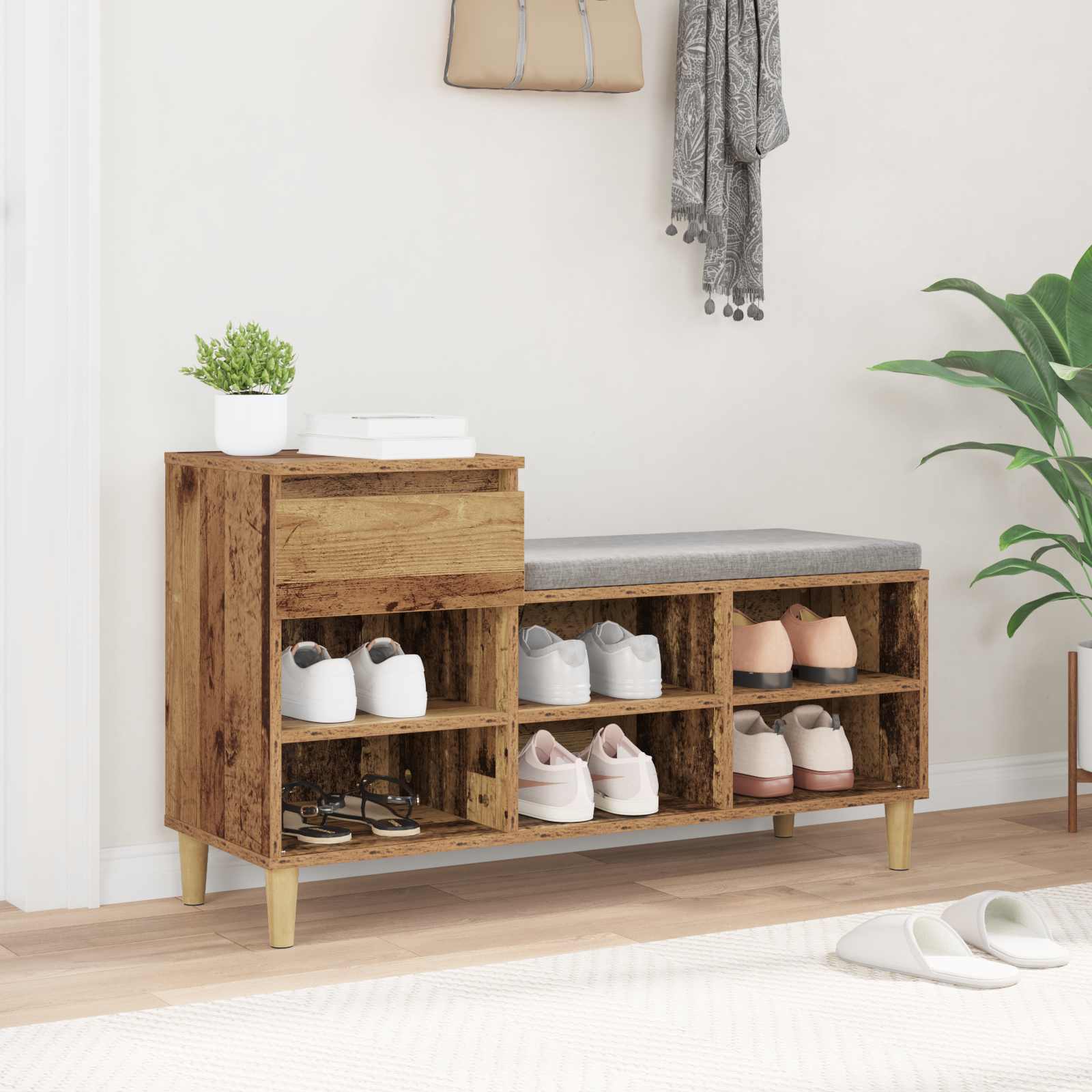 Ormar za cipele Staro drvo 102 x 36 x 60 cm Konstruirano drvo