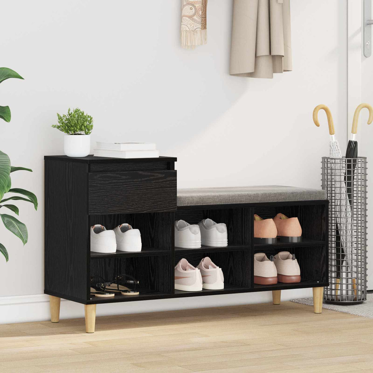 Ormar za cipele Crni hrast 102 x 36 x 60 cm Konstruirano drvo