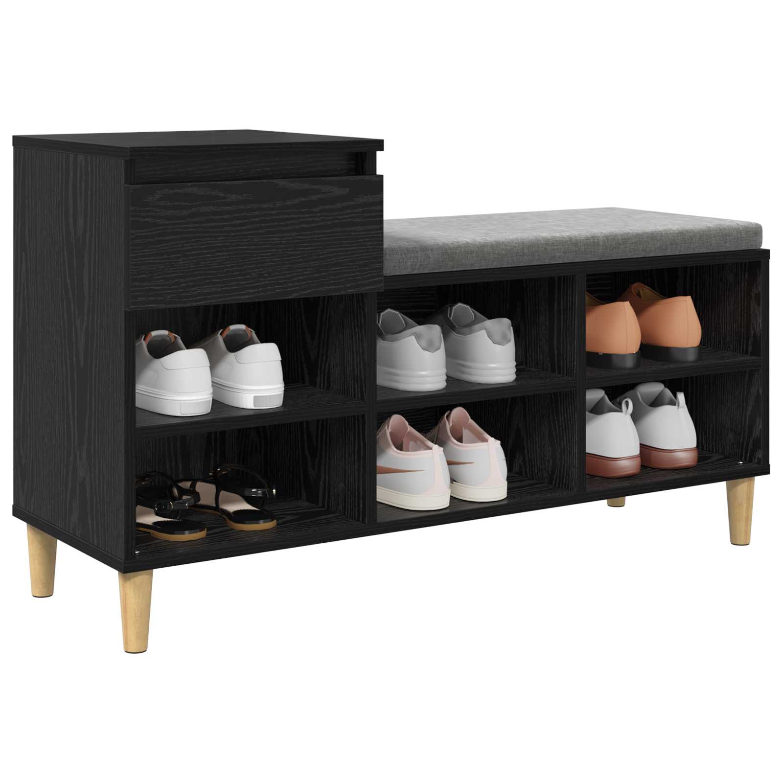 Ormar za cipele Crni hrast 102 x 36 x 60 cm Konstruirano drvo