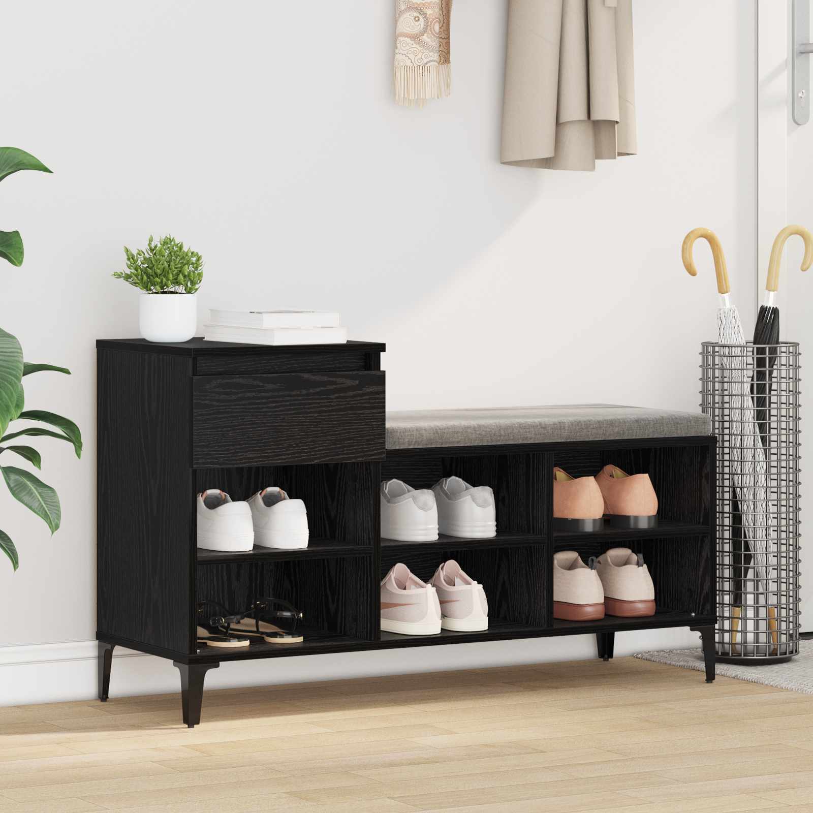 Ormar za cipele Crni hrast 102 x 36 x 60 cm Konstruirano drvo