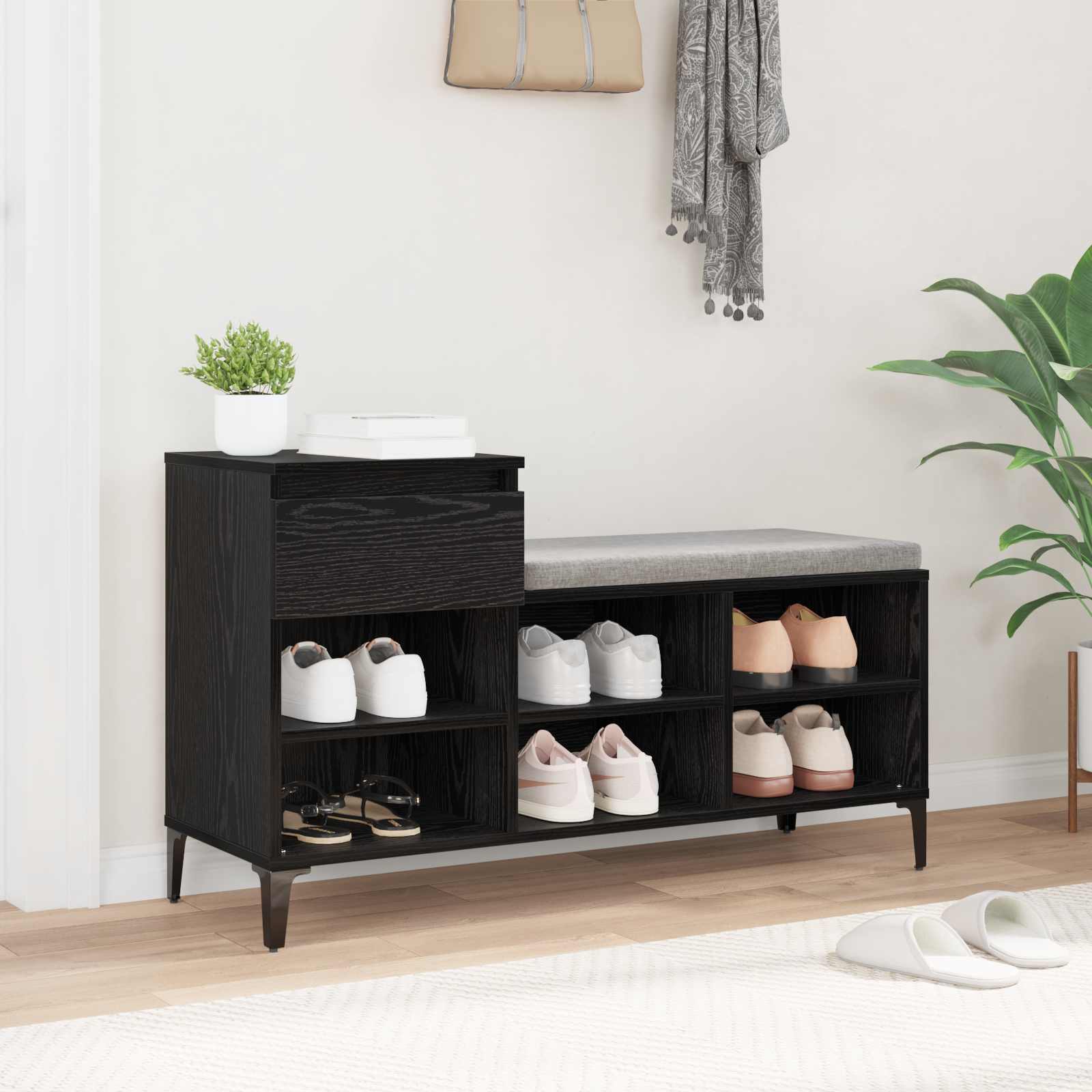 Ormar za cipele Crni hrast 102 x 36 x 60 cm Konstruirano drvo
