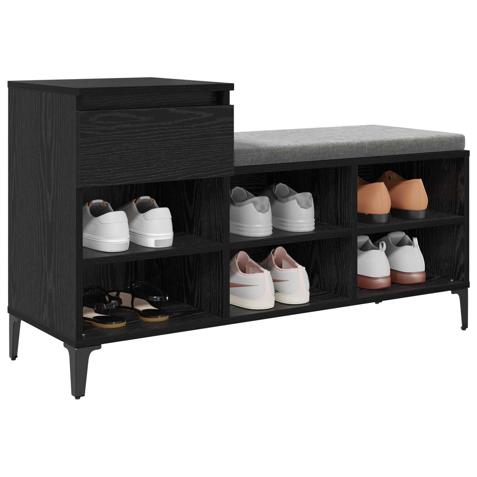 Ormar za cipele Crni hrast 102 x 36 x 60 cm Konstruirano drvo