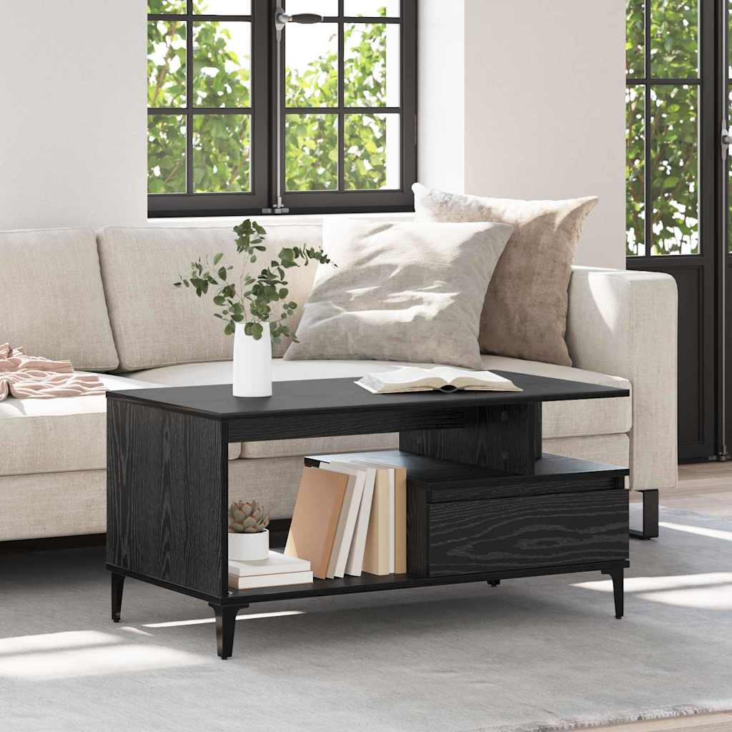 Kava Stol Crni hrast 90 x 49 x 45 cm Konstruirano drvo