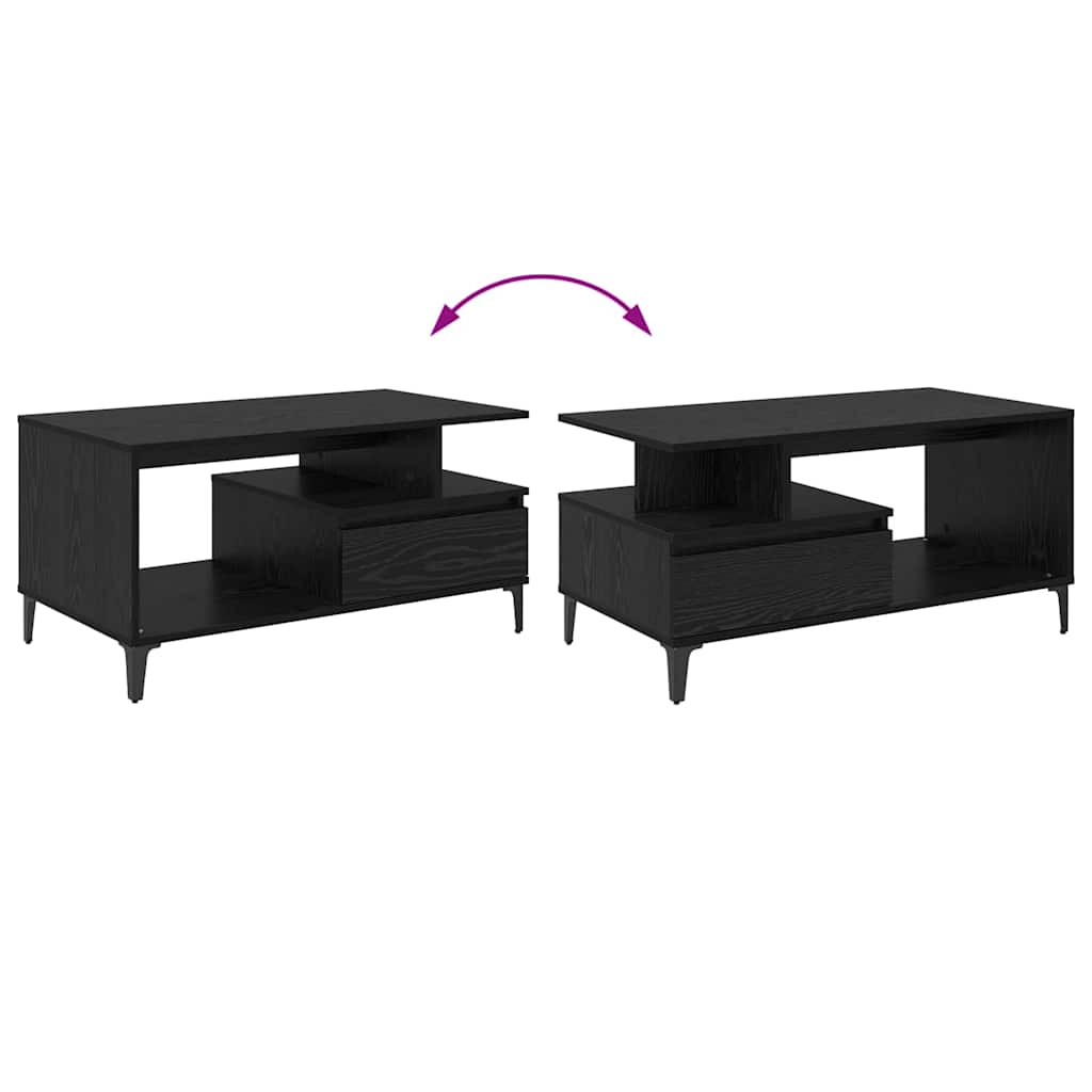 Kava Stol Crni hrast 90 x 49 x 45 cm Konstruirano drvo