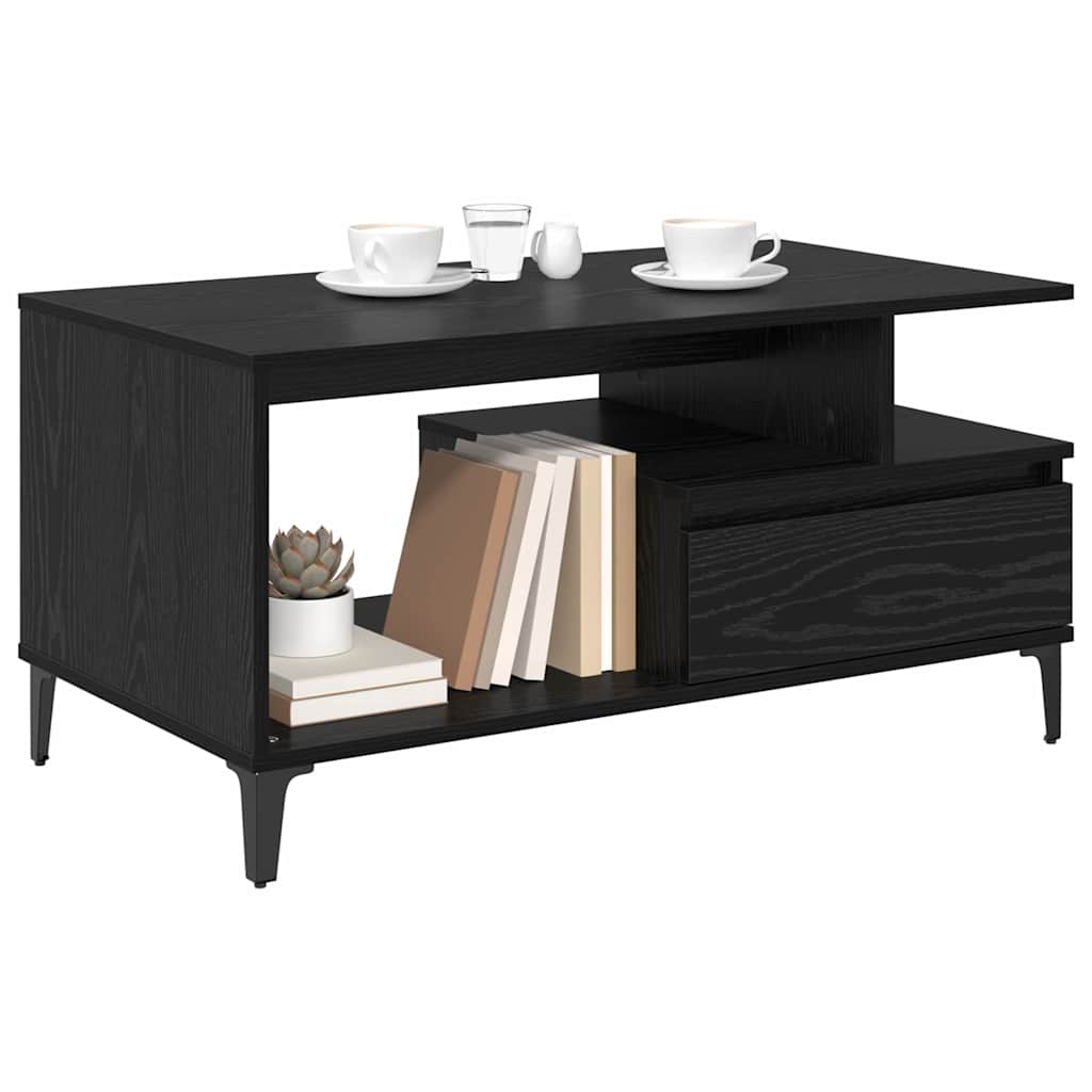Kava Stol Crni hrast 90 x 49 x 45 cm Konstruirano drvo