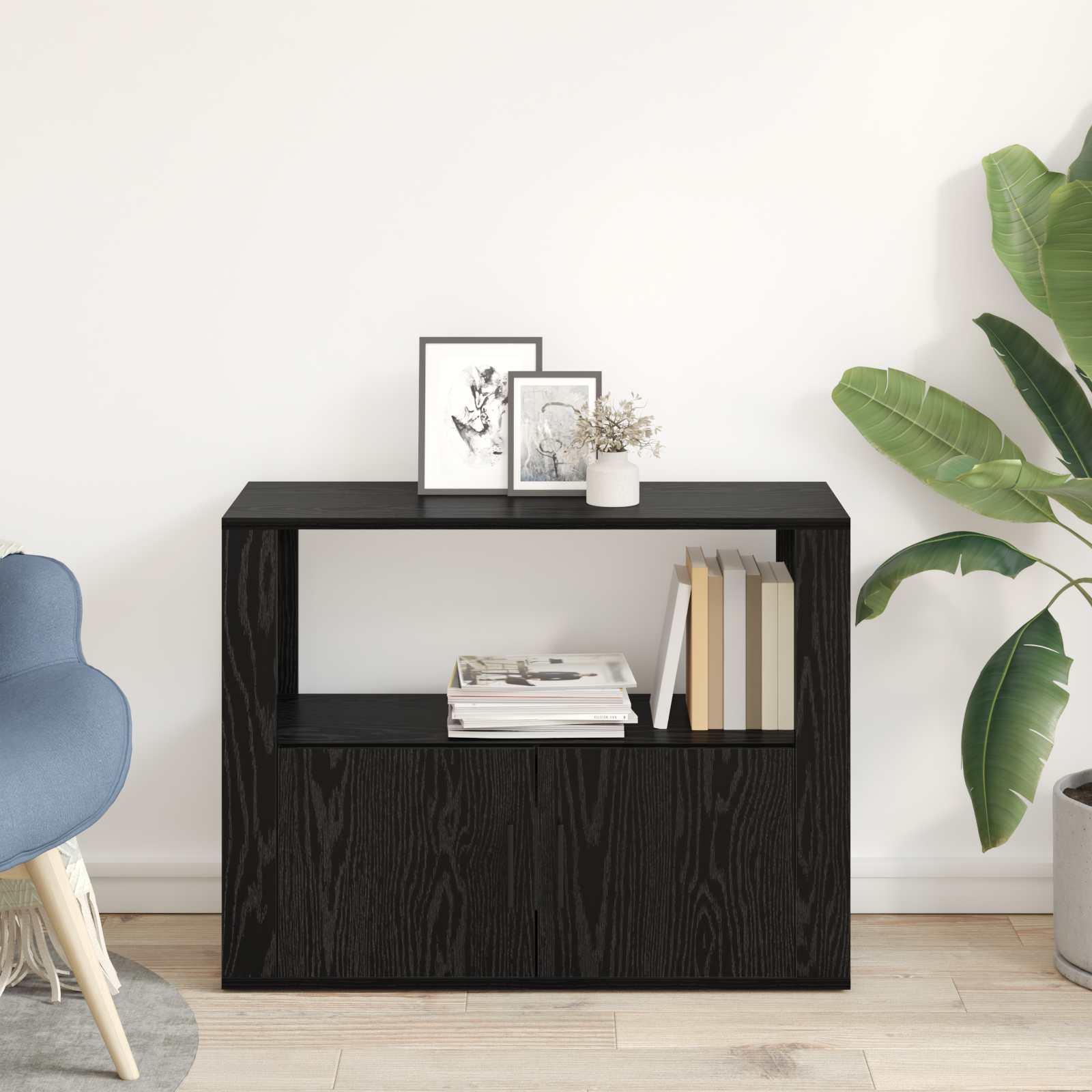 Kreveta Crni hrast 80 x 30 x 60 cm Konstruirano drvo