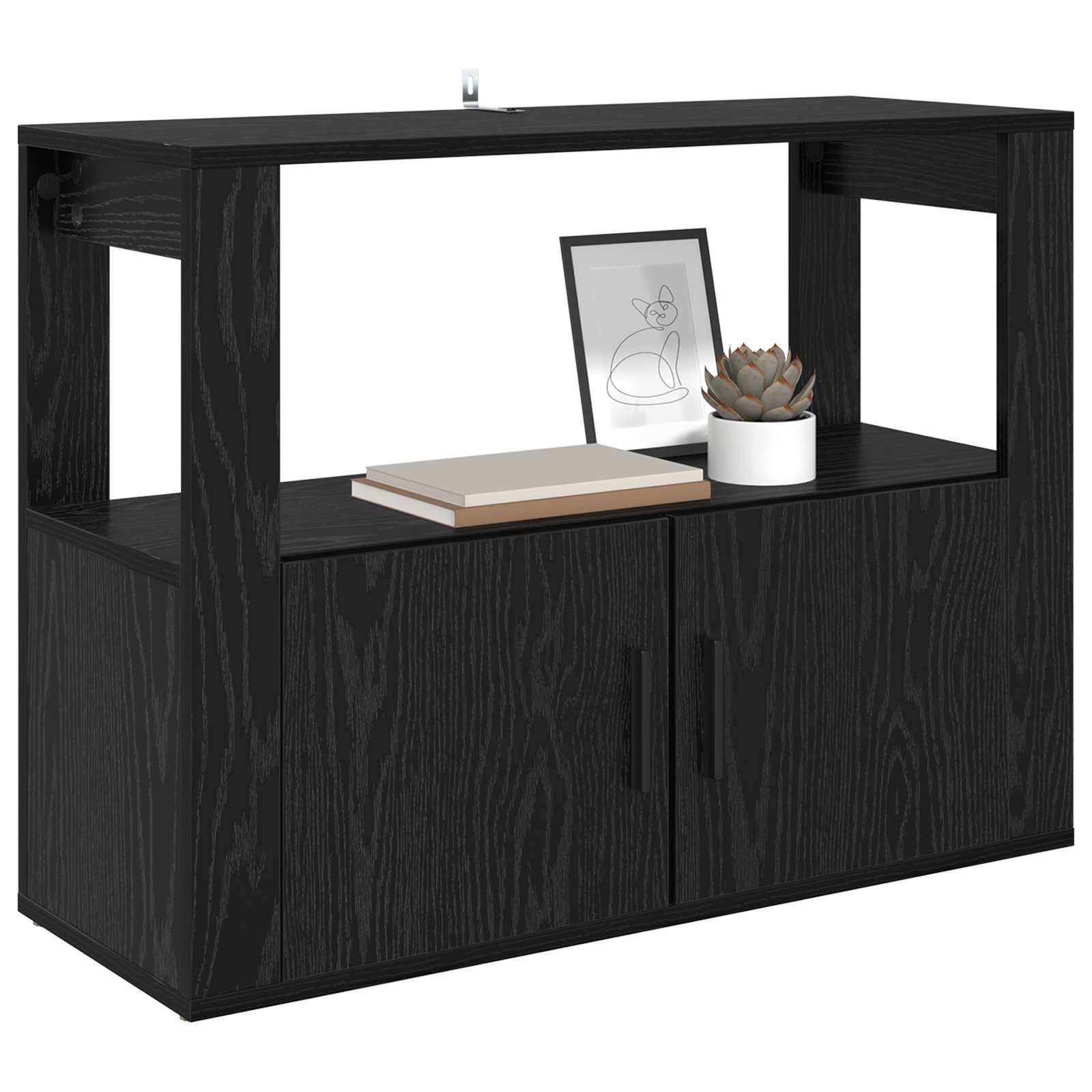 Kreveta Crni hrast 80 x 30 x 60 cm Konstruirano drvo