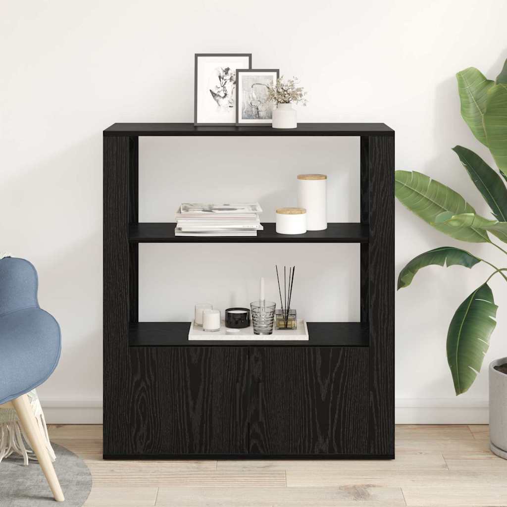 Kreveta Crni hrast 30 x 80 x 90 cm Konstruirano drvo