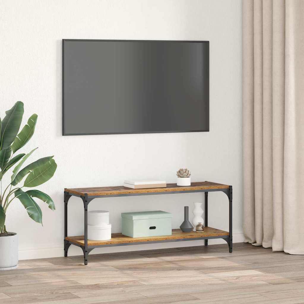 TV ormar Staro drvo 100x33x41cm Obrađeno drvo i čelik