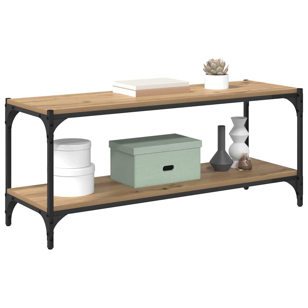 TV ormar Umjetnički hrast 100x33x41cm Obrađeno drvo i čelik