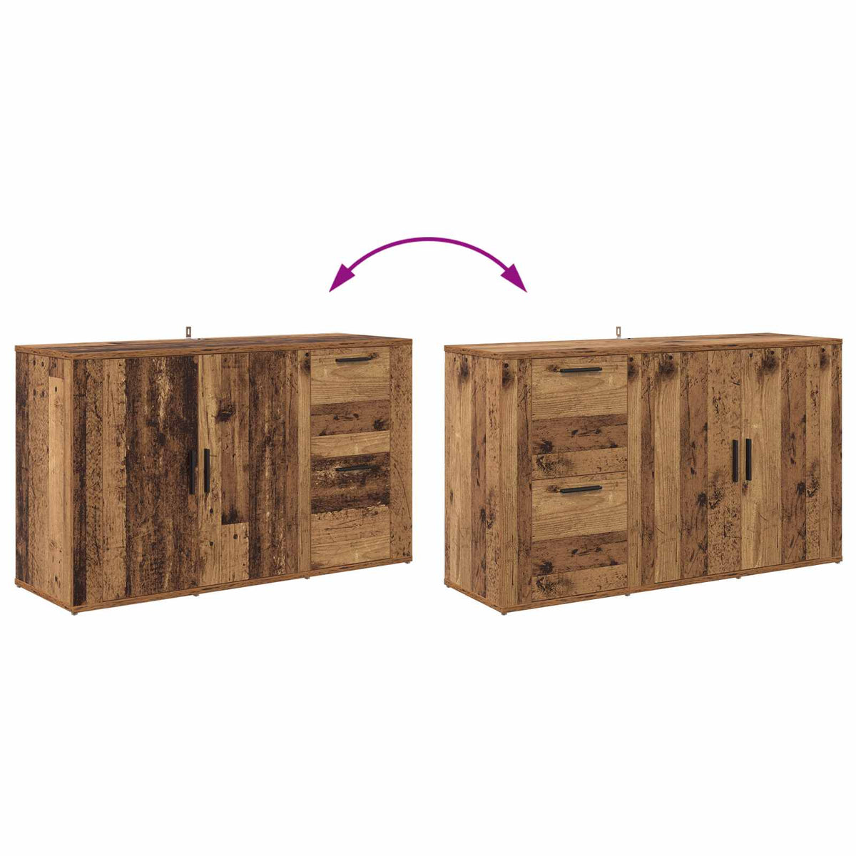 Kreveta Staro drvo 100 x 33 x 59.5 cm Konstruirano drvo