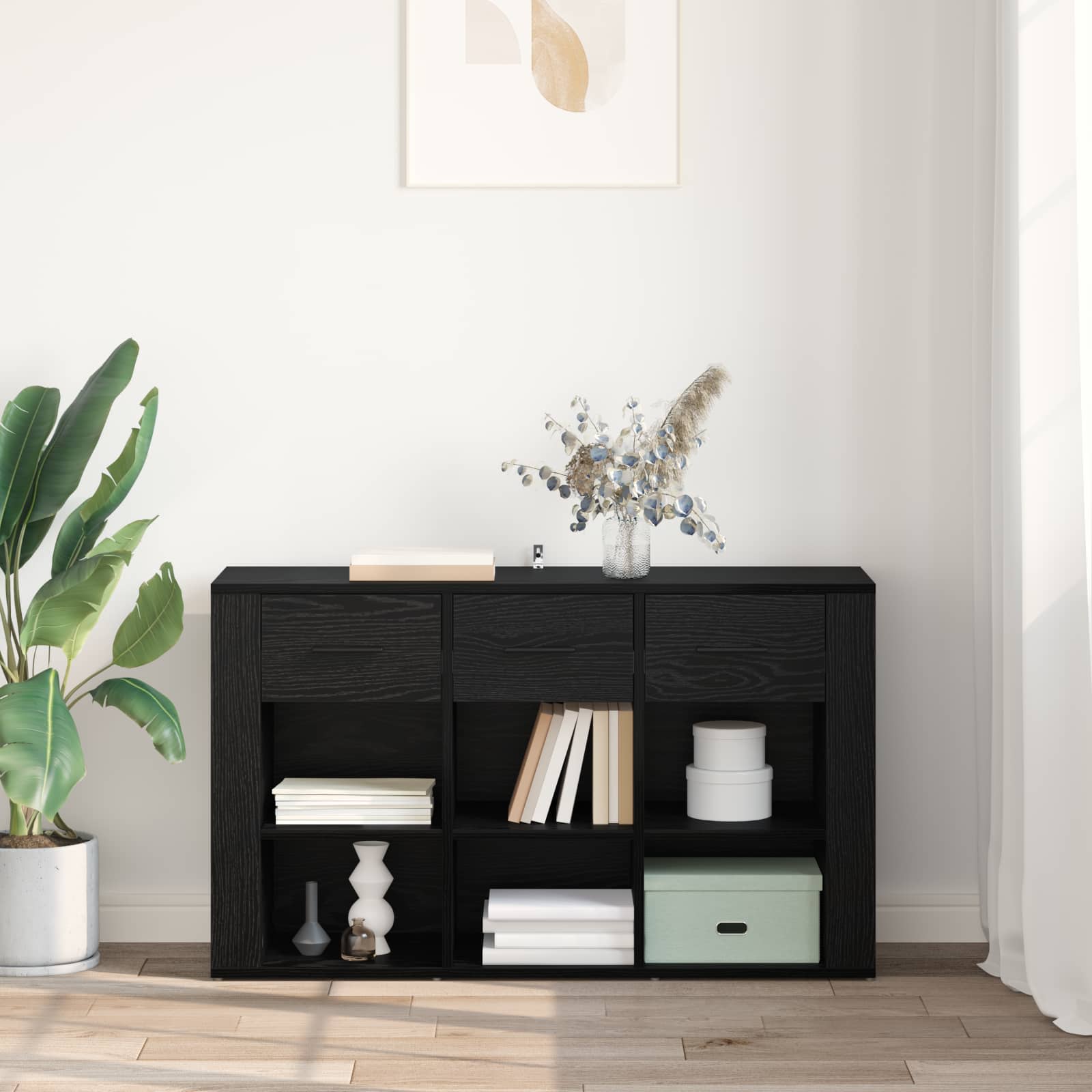 Kreveta Crni hrast 100 x 30 x 59,5 cm Konstruirano drvo