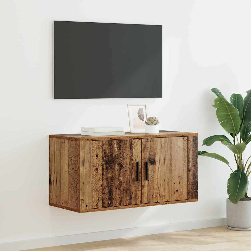 Ormar za TV montiran na zid Zidne Staro drvo 80 x 34.5 x 40 cm