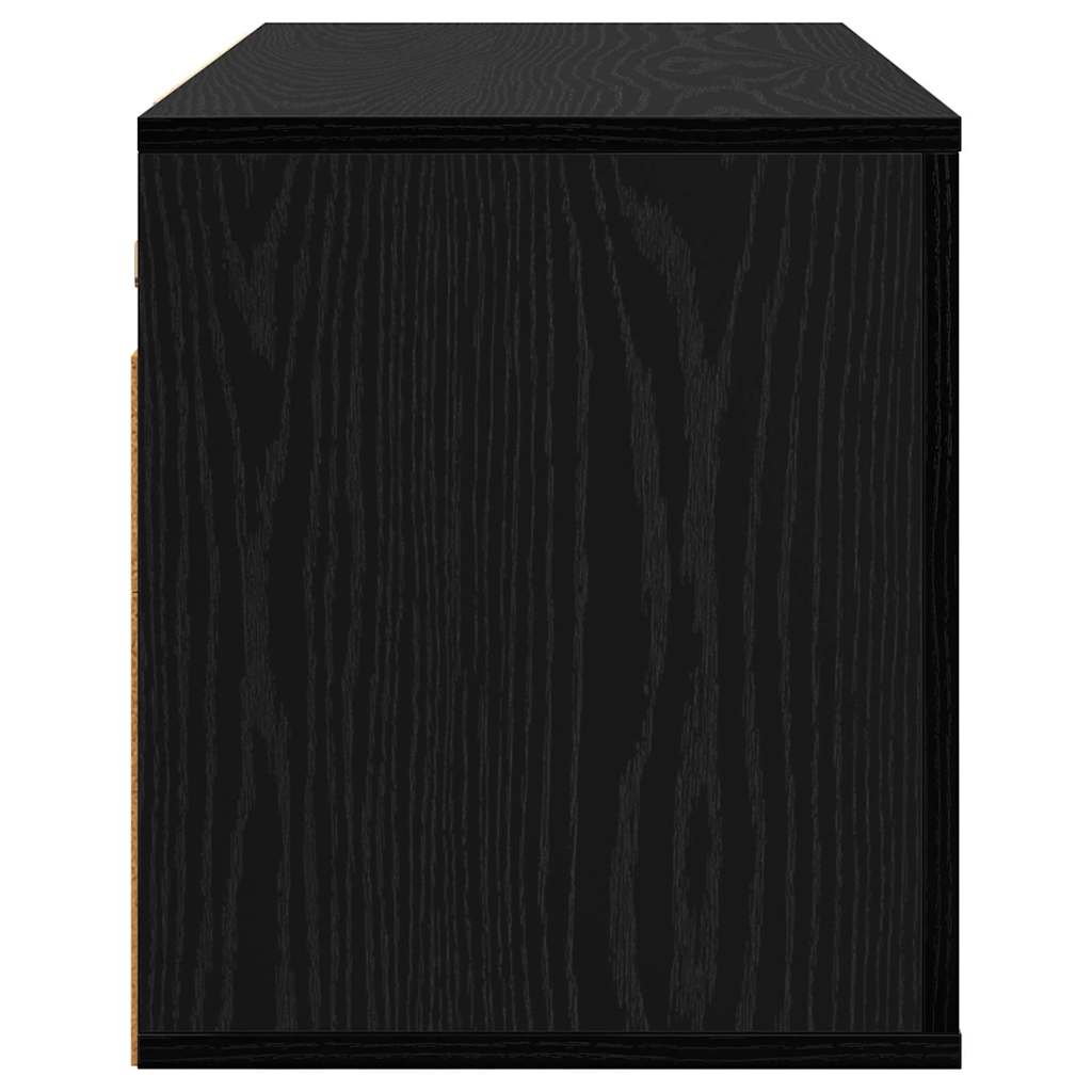 Ormar za TV montiran na zid Zidne Crni hrast 80 x 34.5 x 40 cm