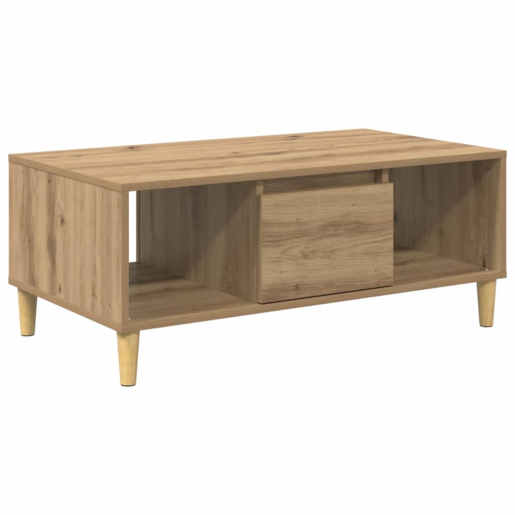 Stolić za kavu boja hrasta 90x50x36,5 cm konstruirano drvo