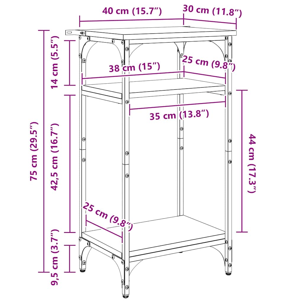 Bocni stol Staro drvo 40 x 30 x 75 cm Konstruirano drvo