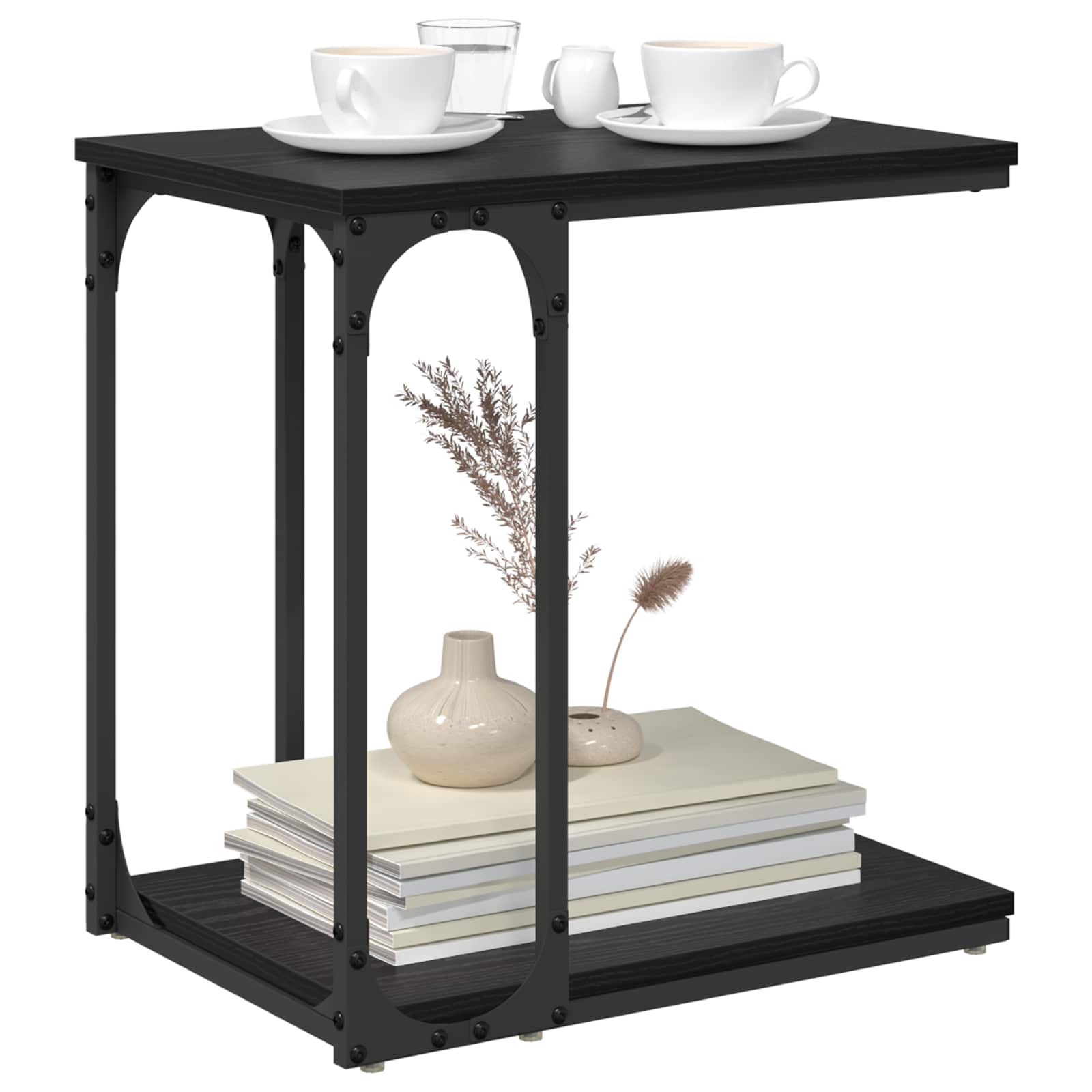Bocni stol Crni hrast 50 x 35 x 52 cm Konstruirano drvo