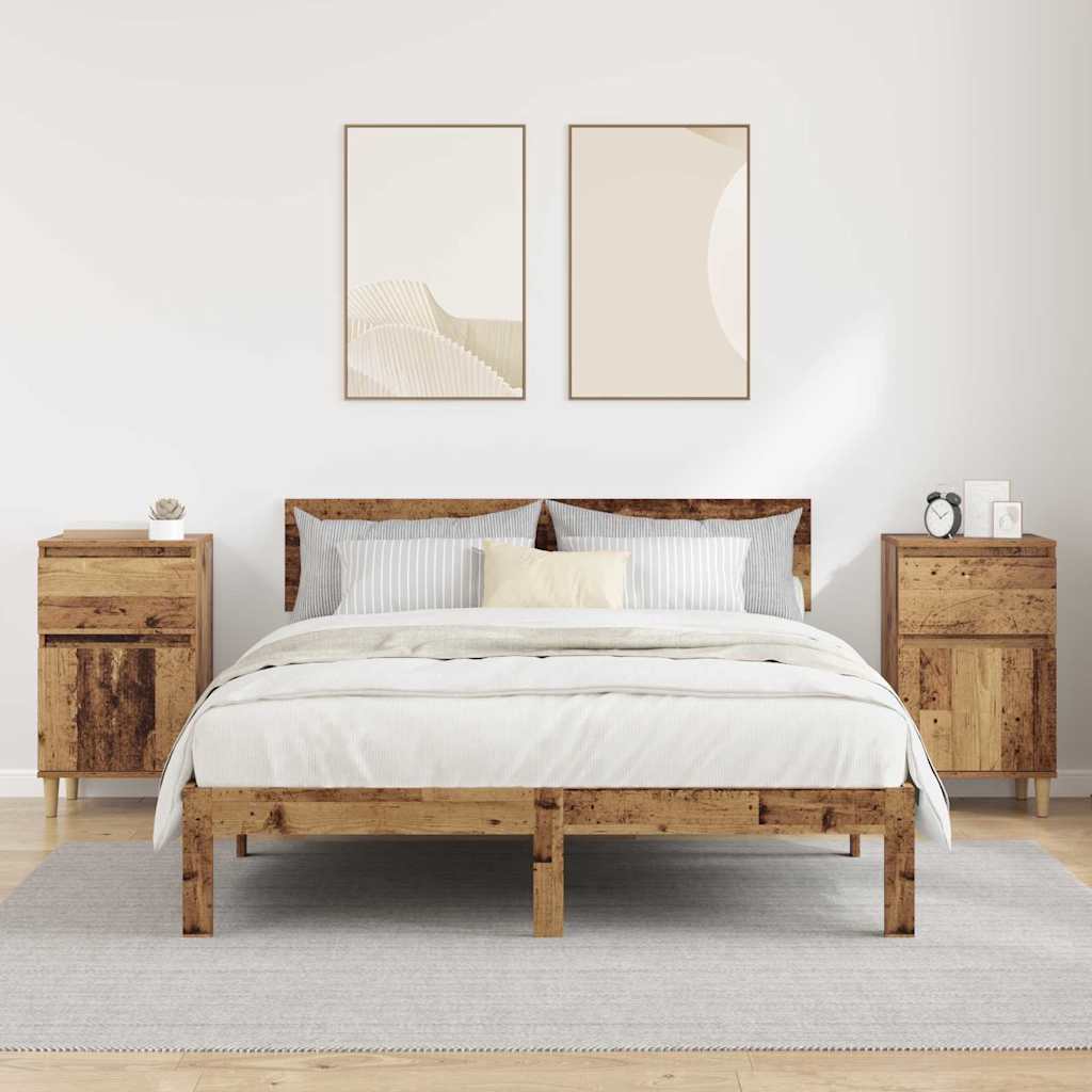 Noćni ormar 2 pcs Staro drvo 40 x 35 x 70 cm Konstruirano drvo