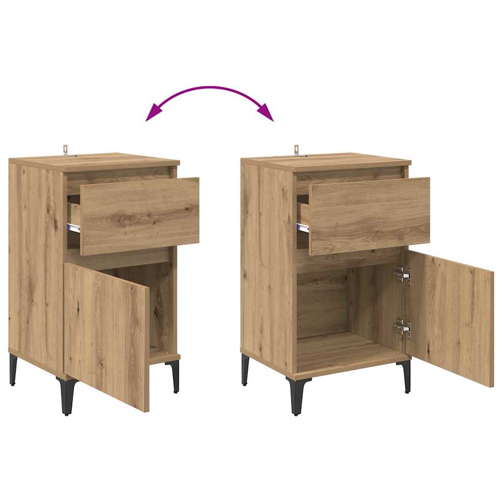 Noćni ormar s ladicama 2 pcs Umjetnički hrast 40 x 35 x 70 cm