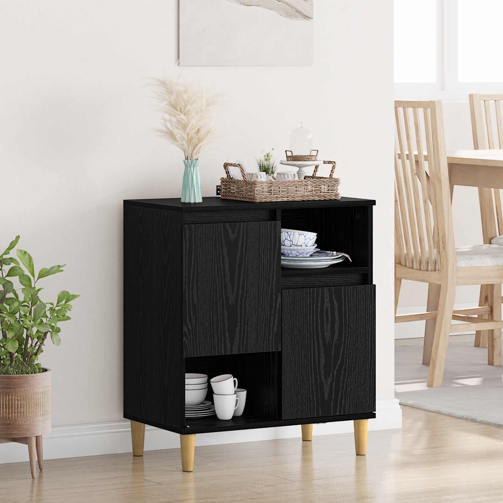 Kreveta Crni hrast 35 x 60 x 70 cm Konstruirano drvo