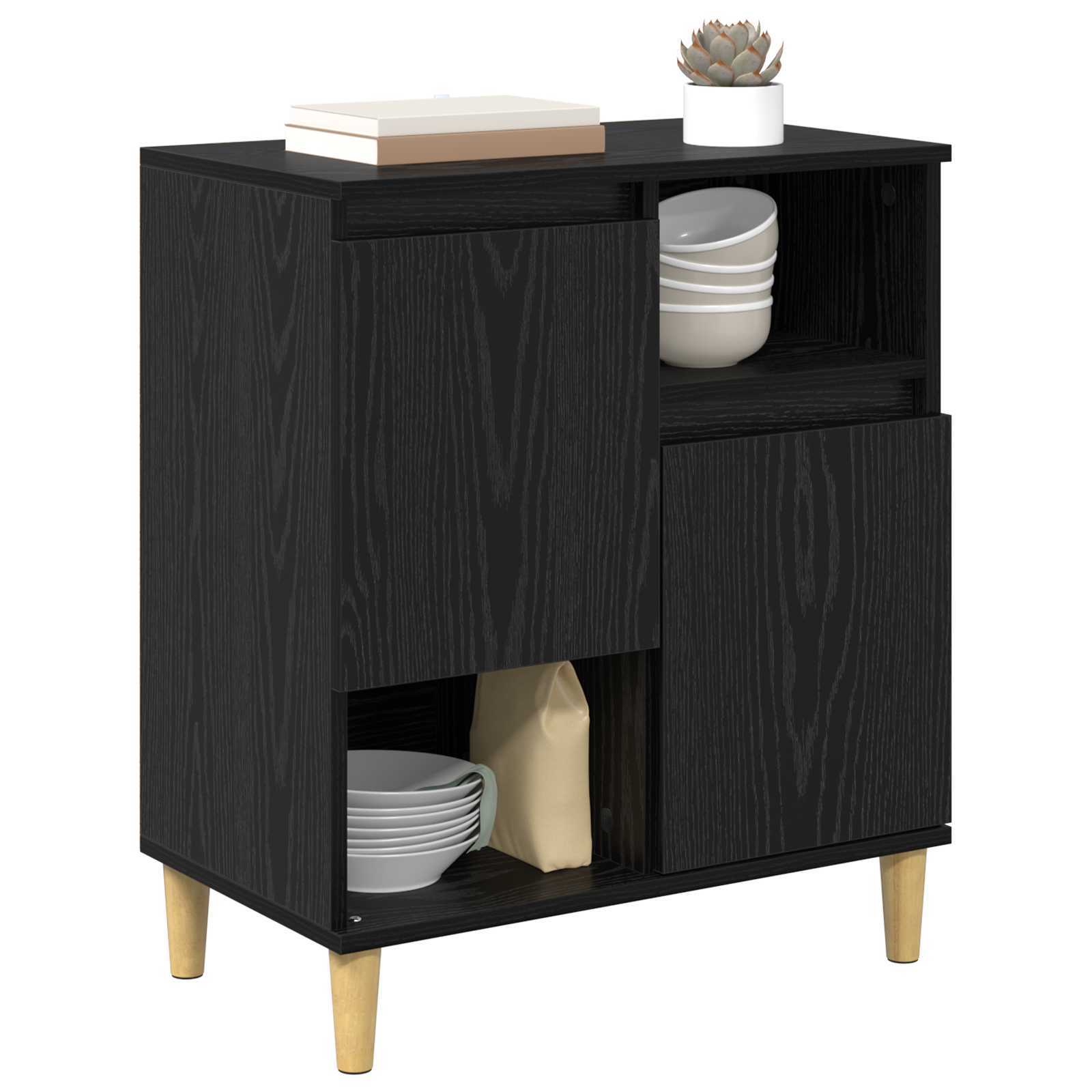 Kreveta Crni hrast 35 x 60 x 70 cm Konstruirano drvo
