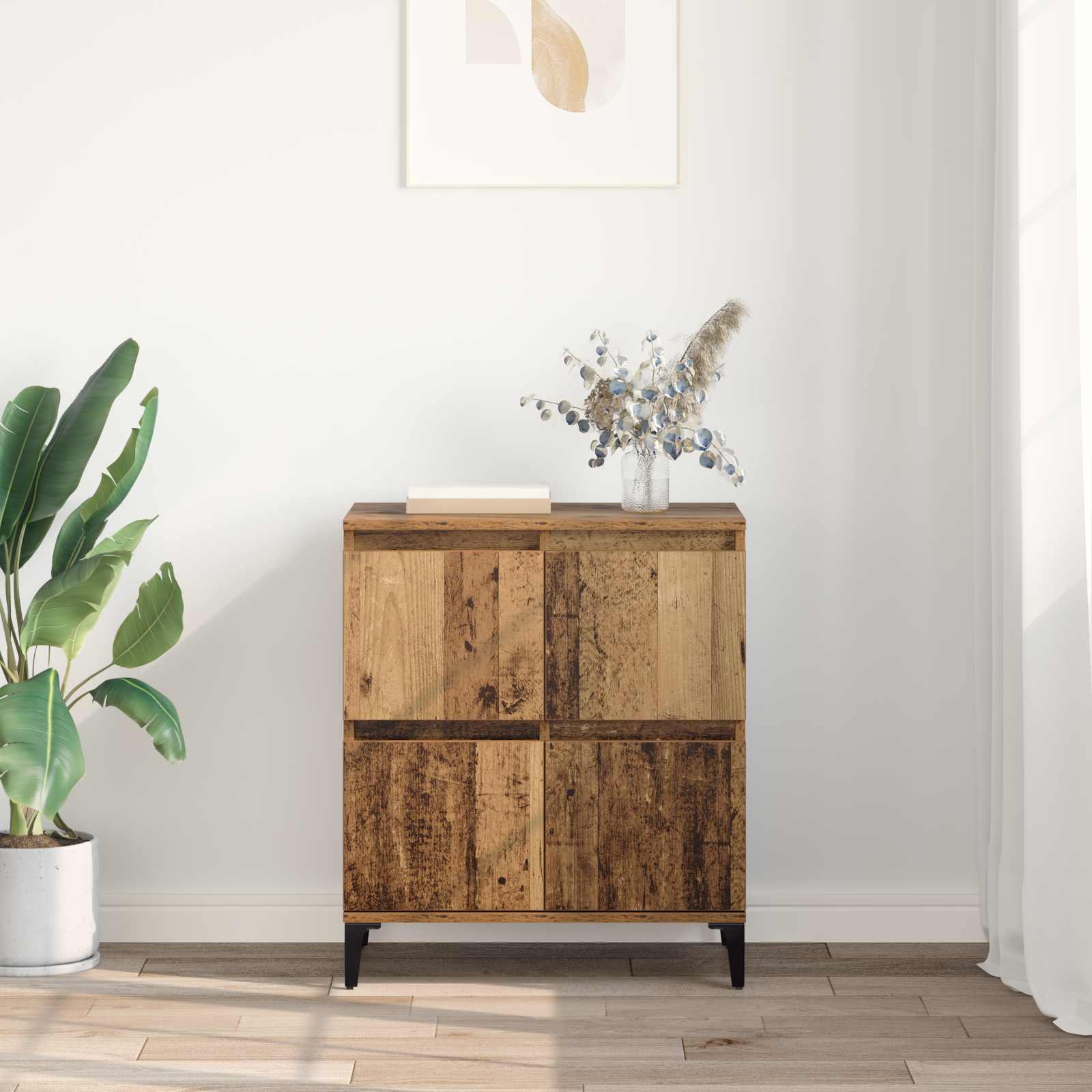 Kreveta Staro drvo 60 x 35 x 70 cm Obrađeno drvo i čelik