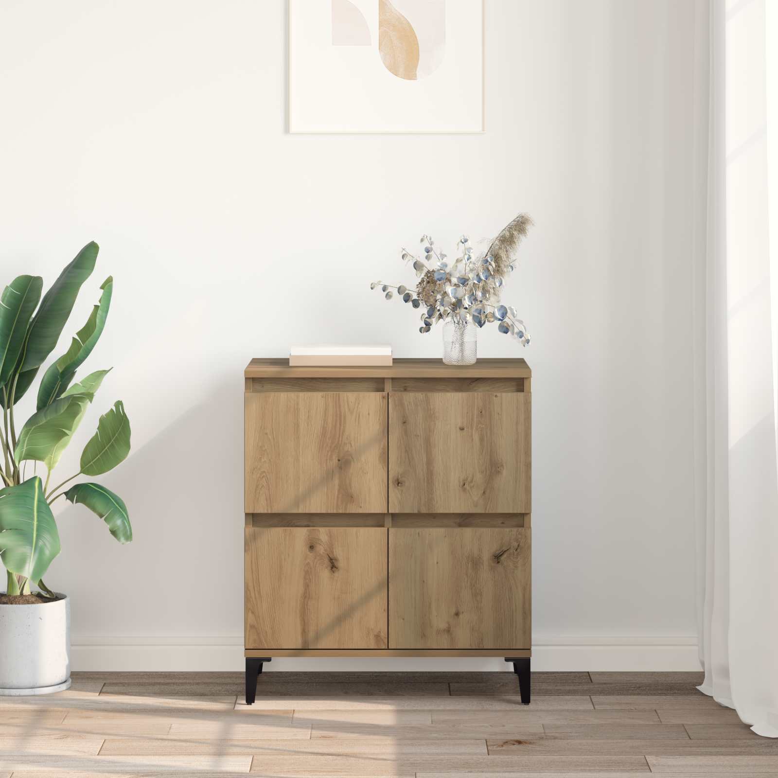 Kreveta Umjetnički hrast 60 x 35 x 70 cm Obrađeno drvo i čelik