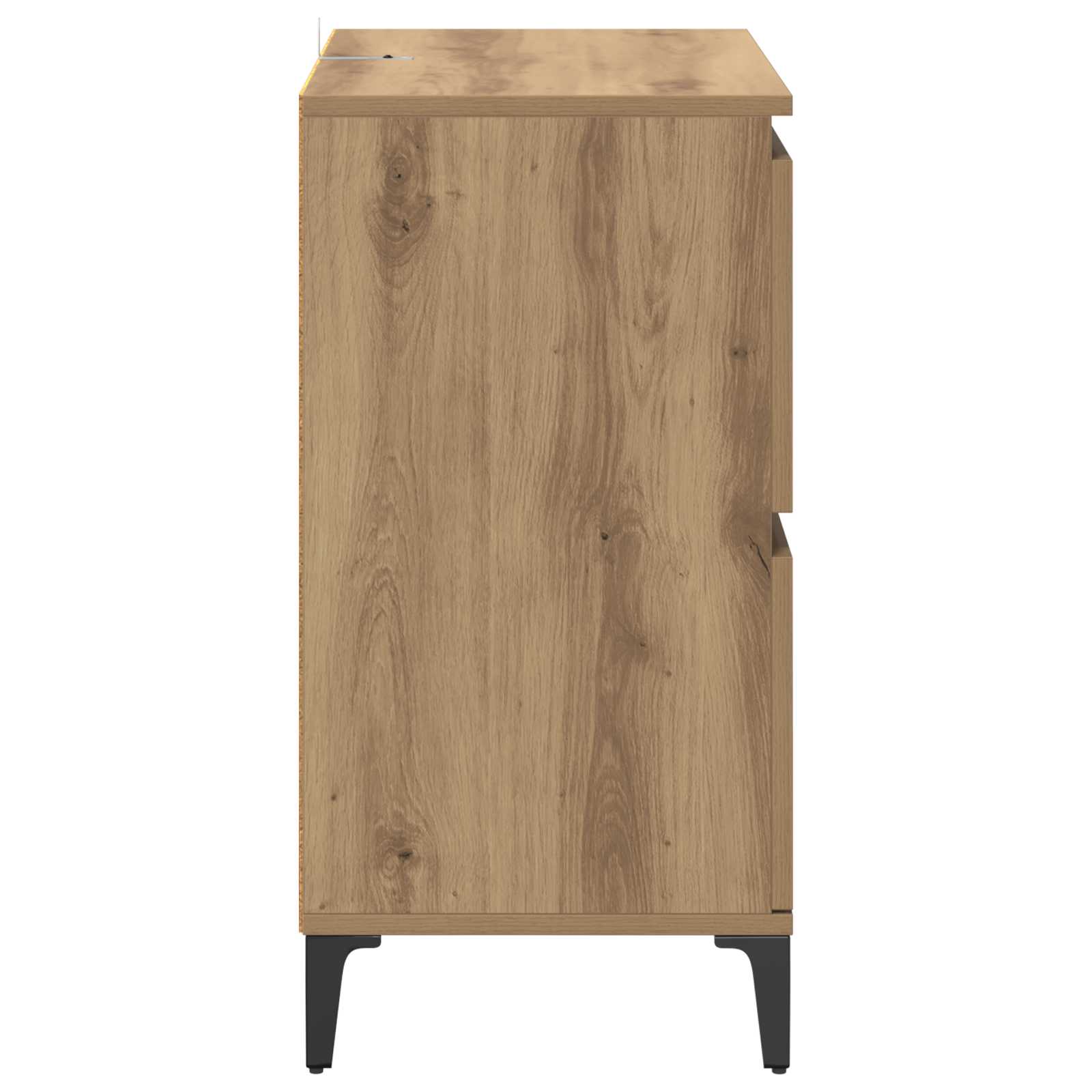 Kreveta Umjetnički hrast 60 x 35 x 70 cm Obrađeno drvo i čelik