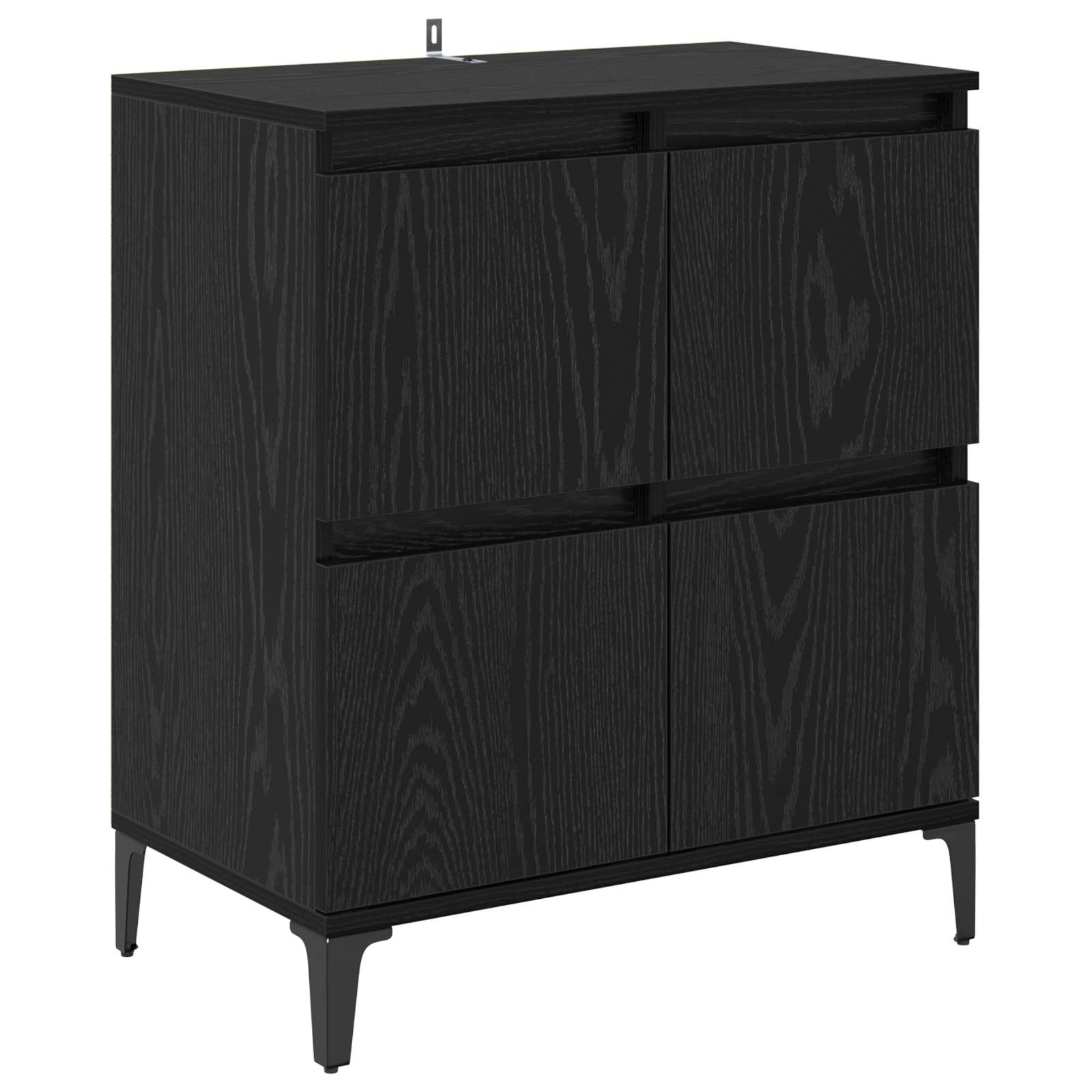Kreveta Crni hrast 60 x 35 x 70 cm Obrađeno drvo i čelik