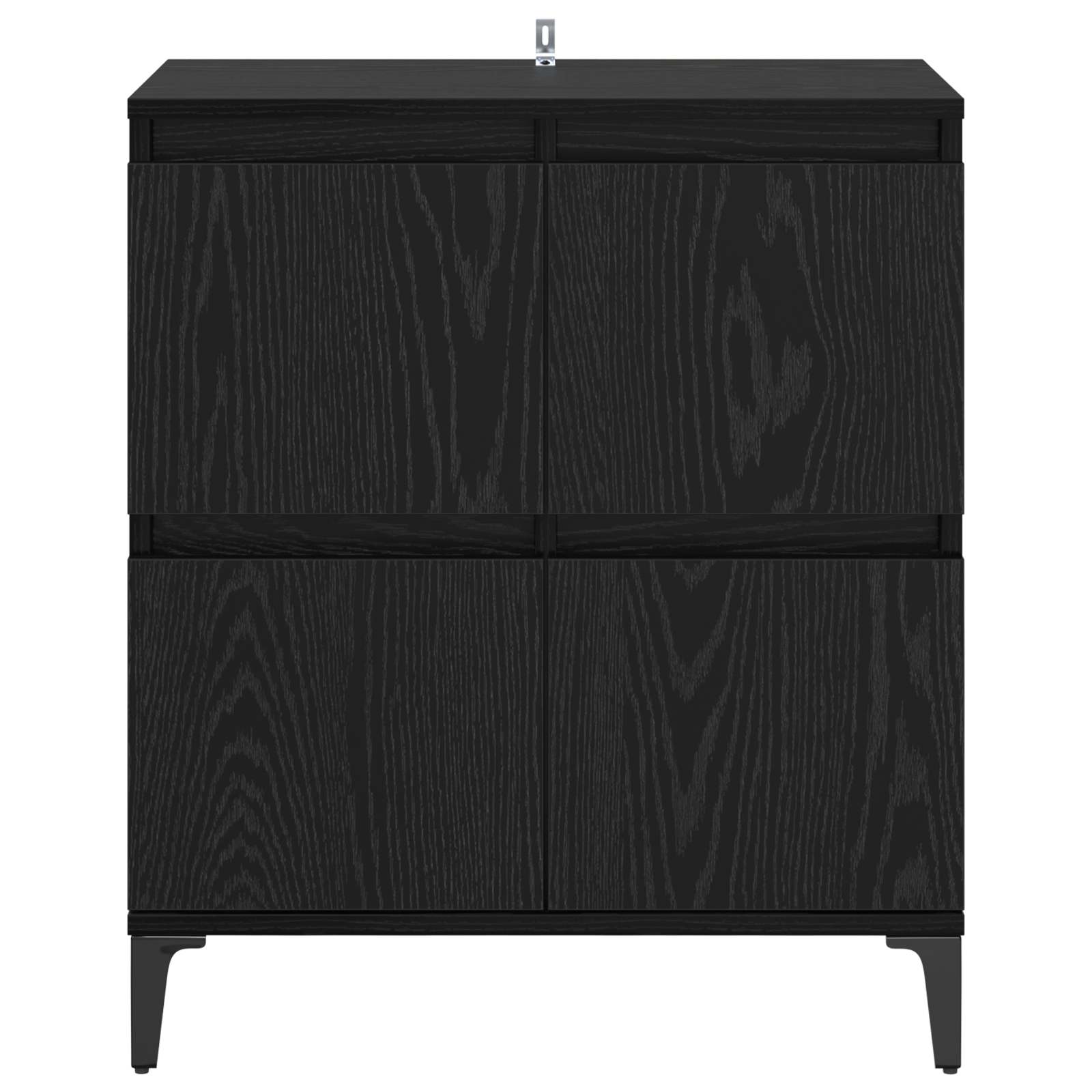 Kreveta Crni hrast 60 x 35 x 70 cm Obrađeno drvo i čelik