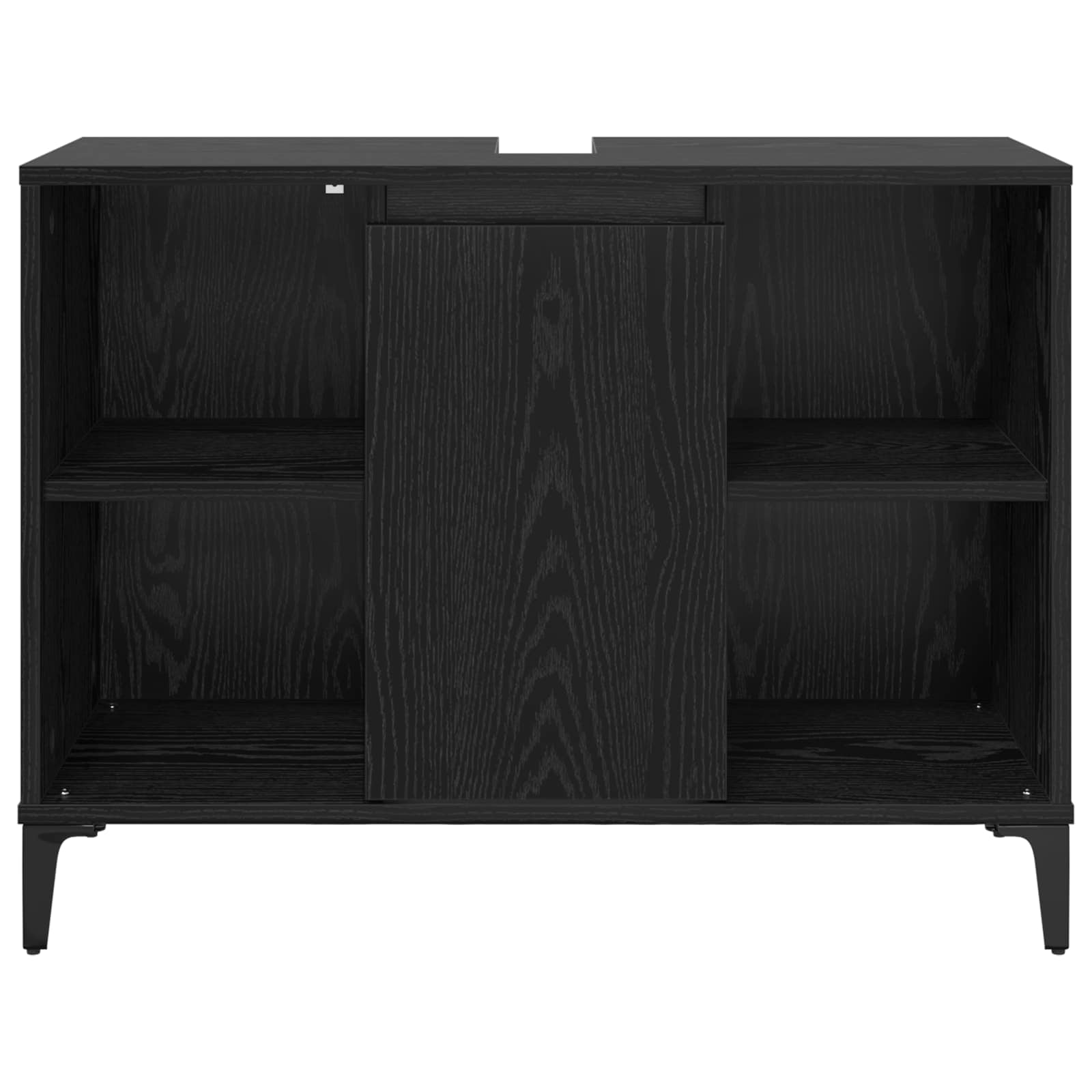 Ormarić za umivaonik s policom Crni hrast 80 x 33 x 60 cm