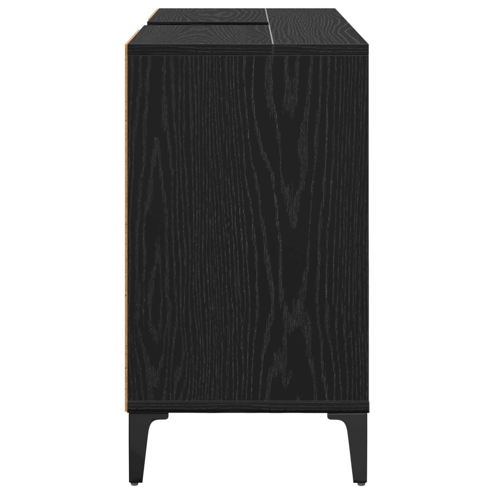 Ormarić za umivaonik s policom Crni hrast 80 x 33 x 60 cm