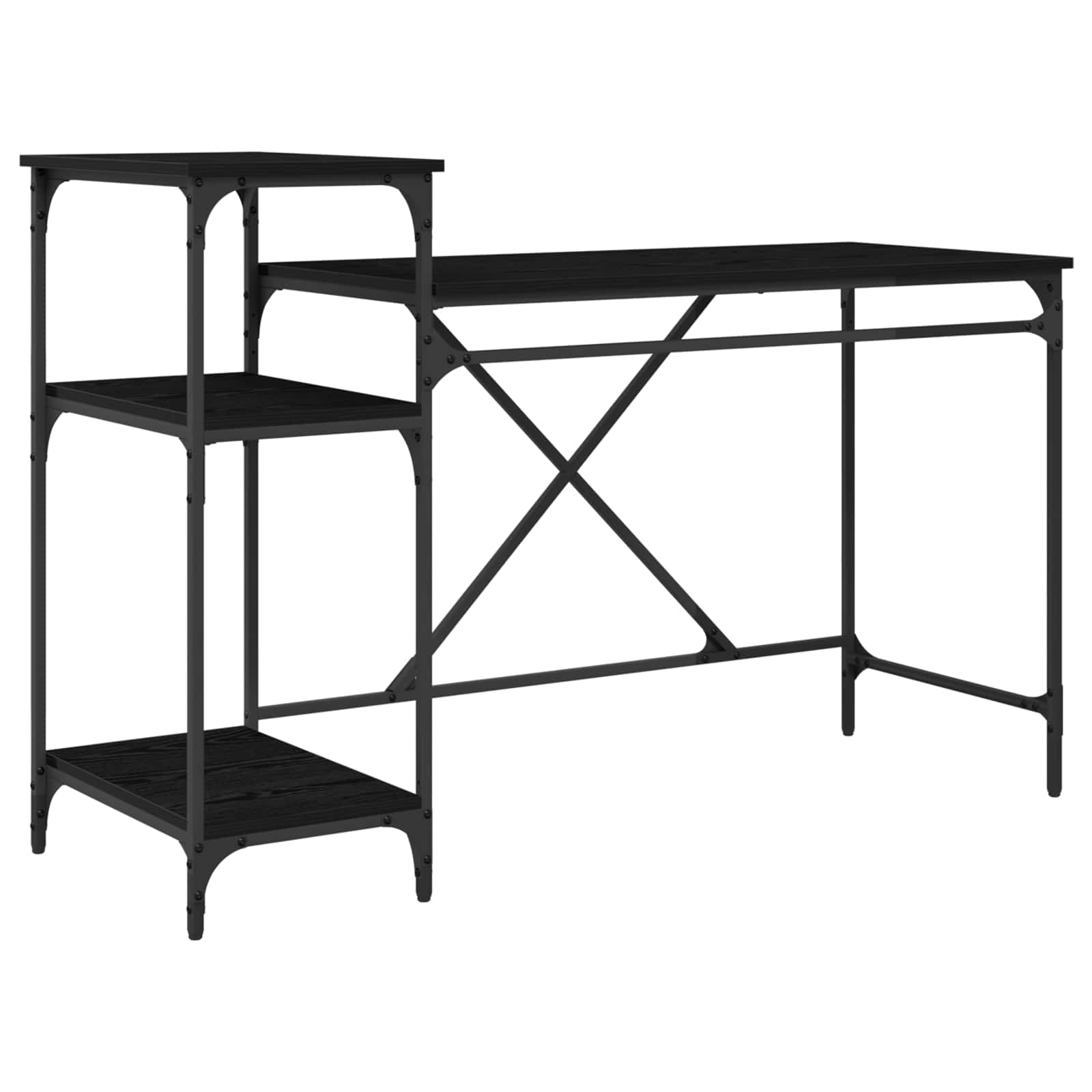 Stol Crni hrast 135 x 50 x 90 cm Konstruirano drvo