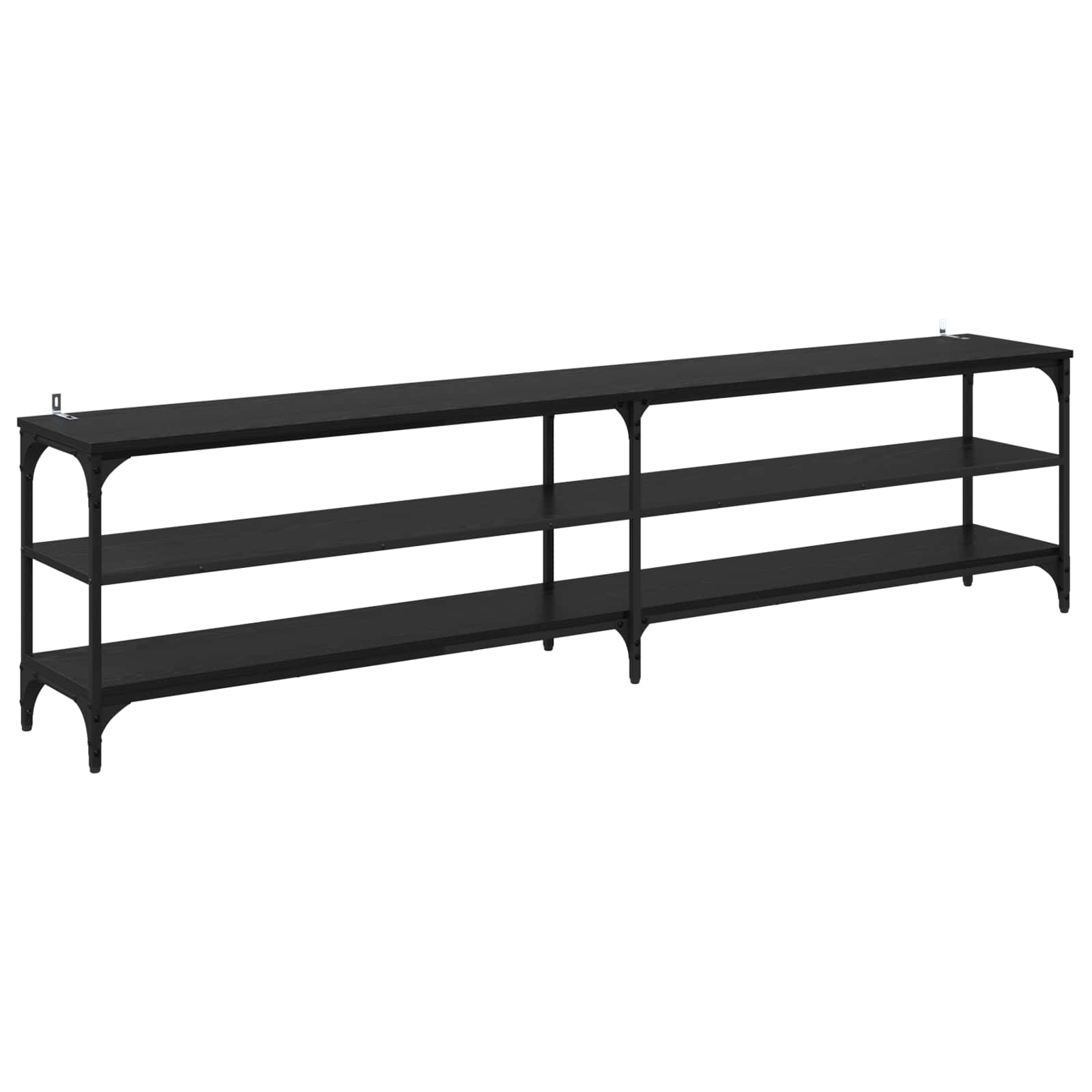 TV ormar Crni hrast 200 x 30 x 50 cm Obrađeno drvo i čelik
