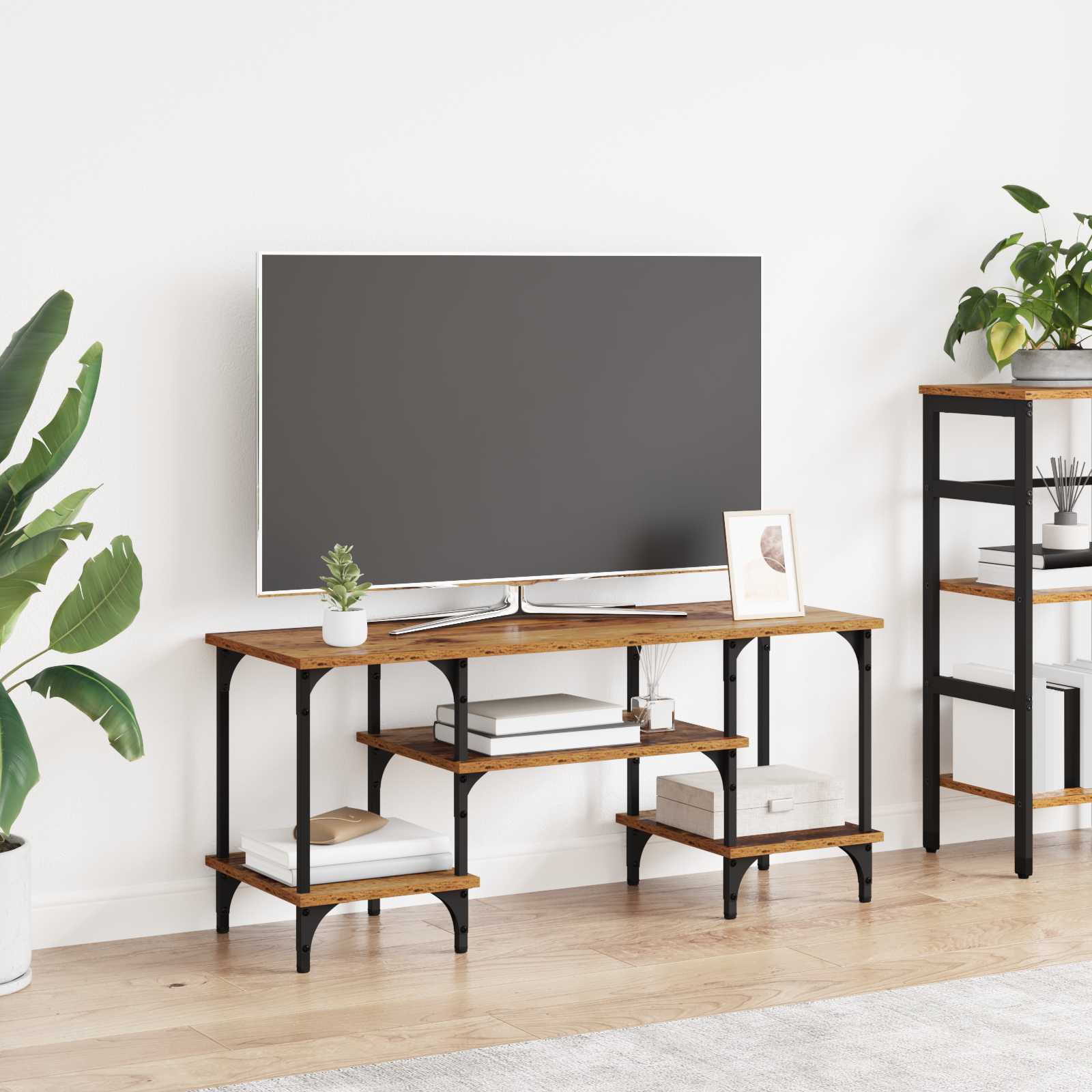 TV ormar Staro drvo 102 x 35 x 45,5 cm Obrađeno drvo i čelik
