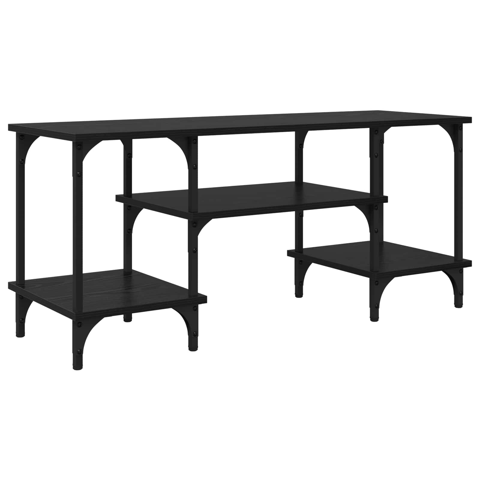 TV ormar Crni hrast 102 x 35 x 45,5 cm Obrađeno drvo i čelik