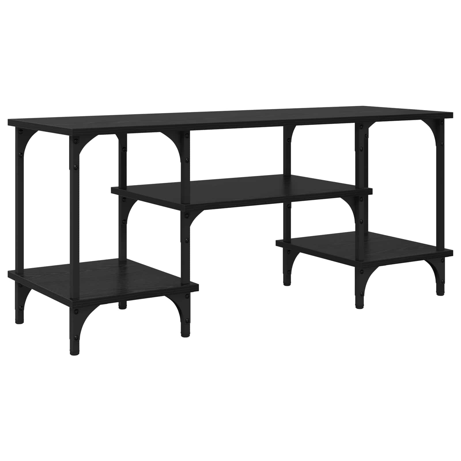 TV ormar Crni hrast 102 x 35 x 45,5 cm Obrađeno drvo i čelik