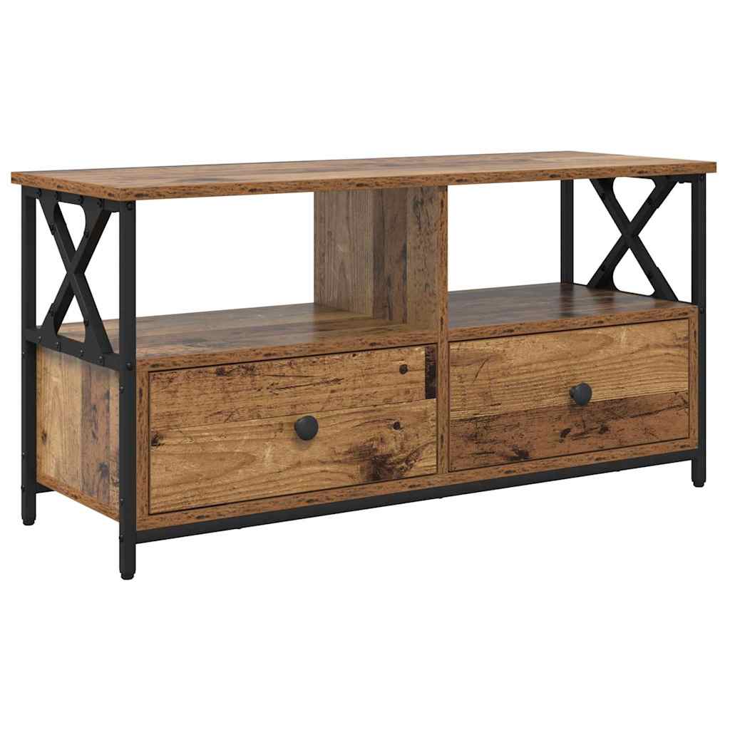 TV ormar Staro drvo 90 x 33 x 45 cm Inženjerska drva i čelik