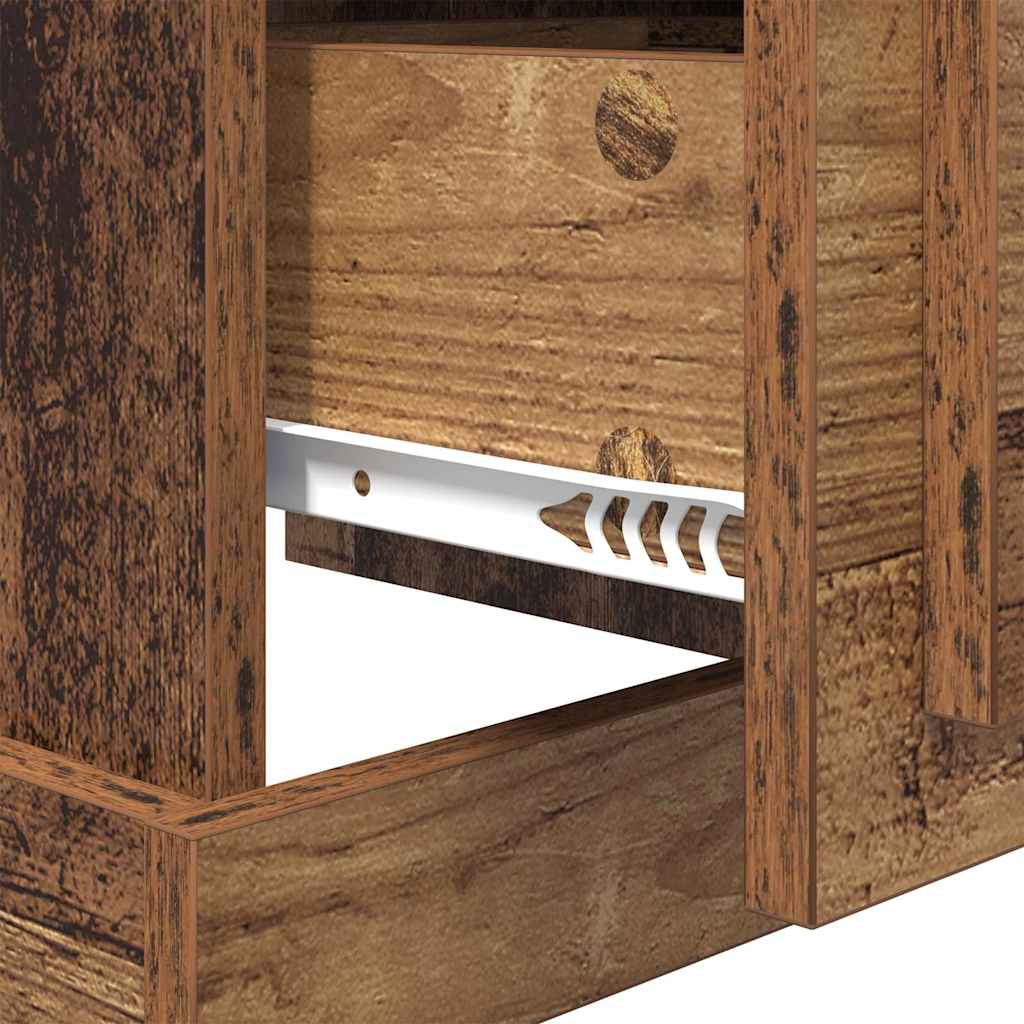 Noćni ormar Staro drvo 39 x 39 x 47.5 cm Konstruirano drvo