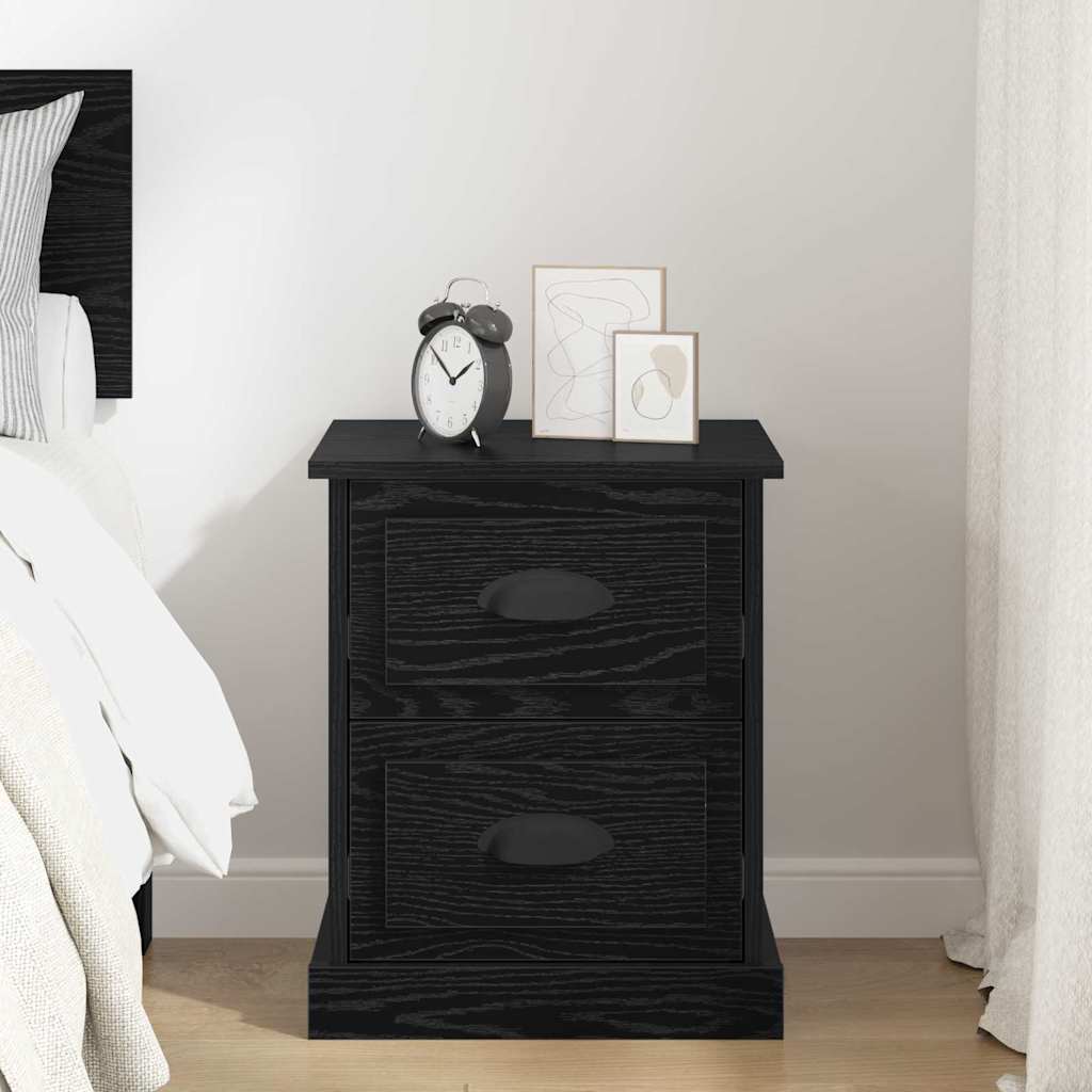 Noćni ormar Crni hrast 39 x 39 x 47.5 cm Konstruirano drvo