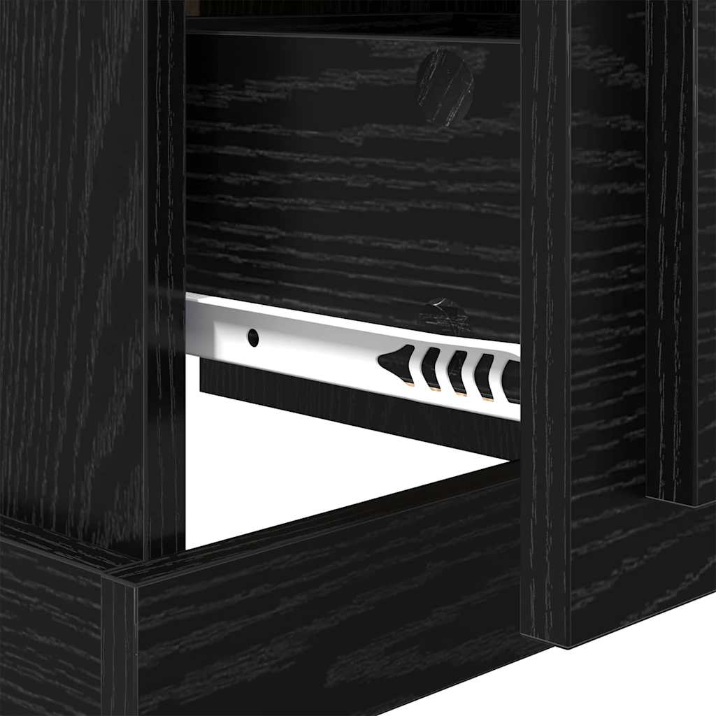 Noćni ormar s ladicama 2 pcs Crni hrast 39 x 39 x 47.5 cm