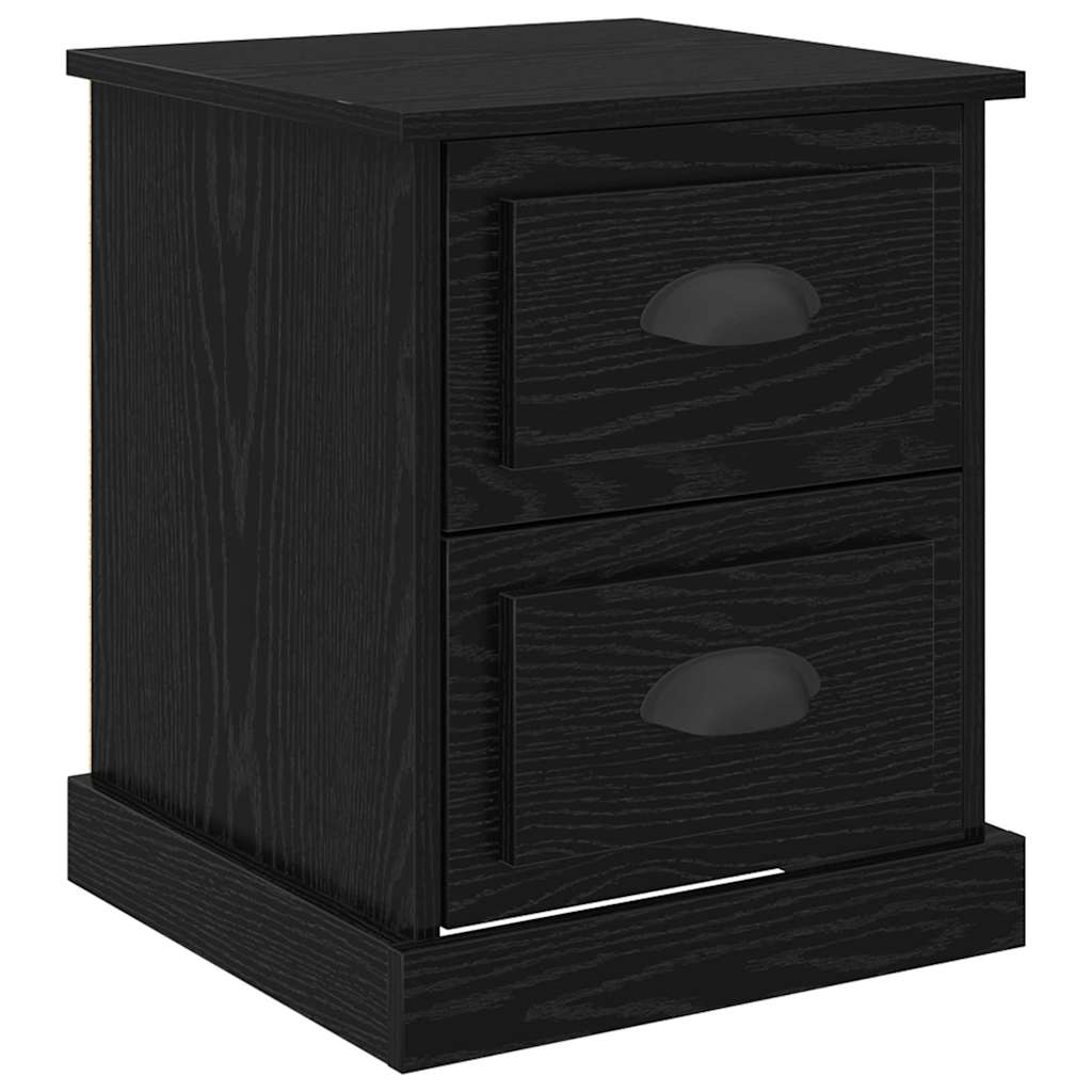Noćni ormar s ladicama 2 pcs Crni hrast 39 x 39 x 47.5 cm