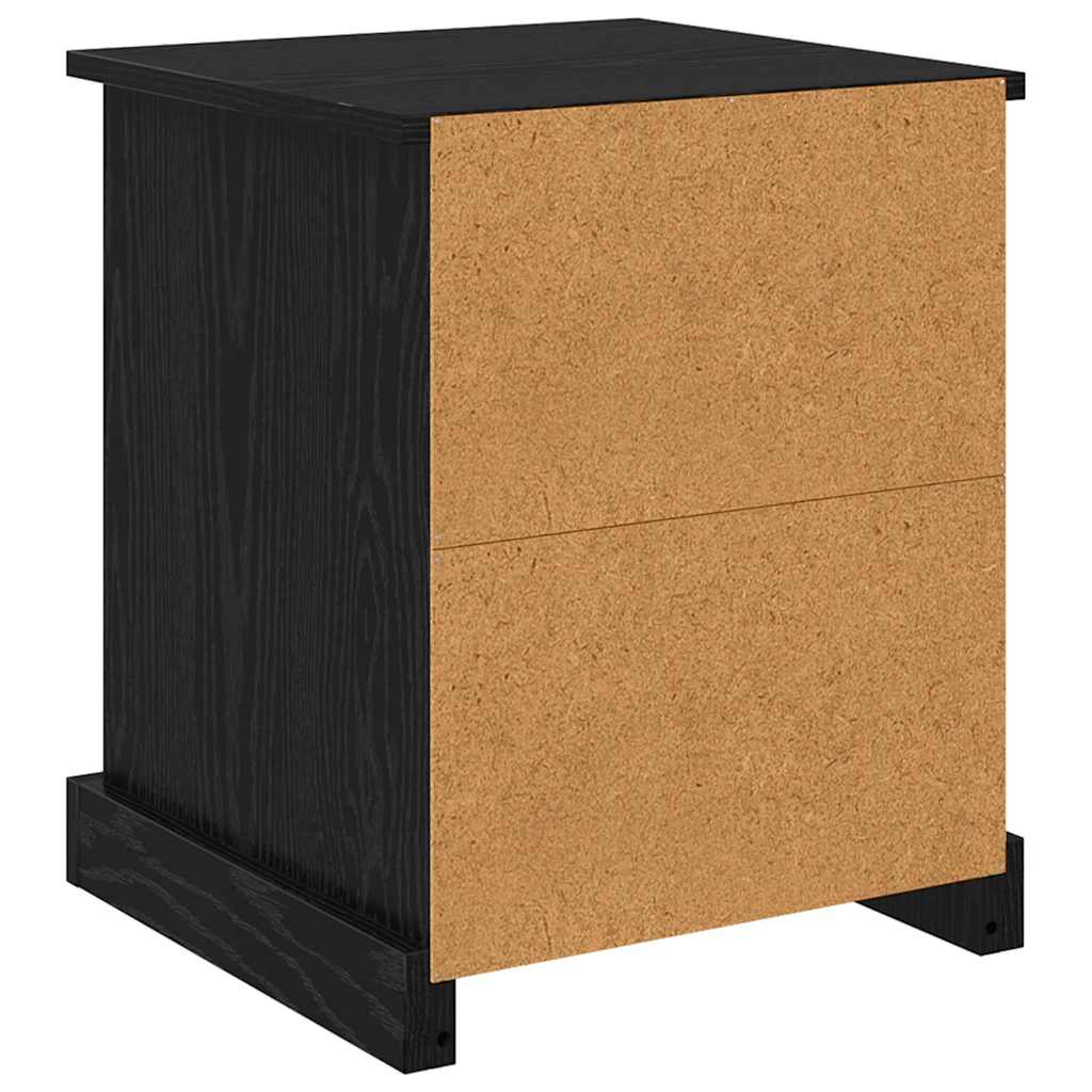 Noćni ormar s ladicama 2 pcs Crni hrast 39 x 39 x 47.5 cm