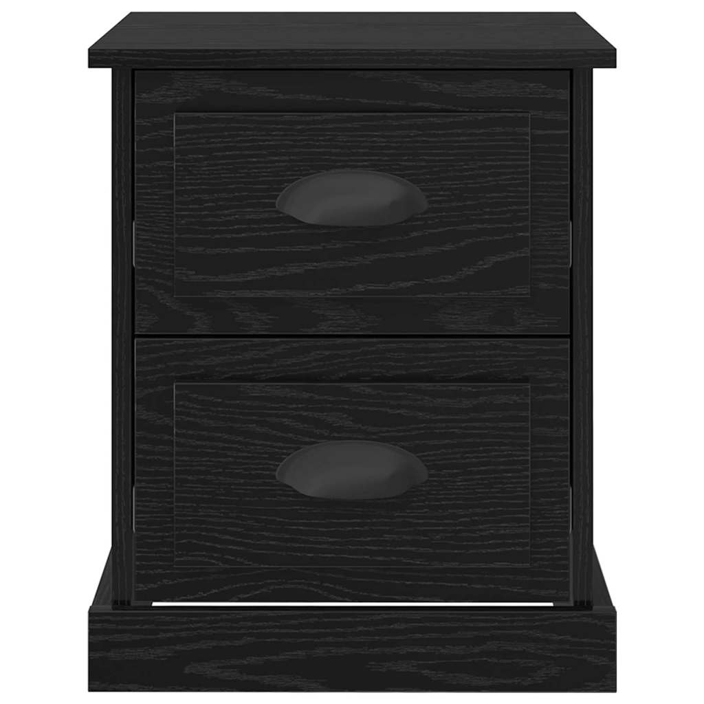 Noćni ormar s ladicama 2 pcs Crni hrast 39 x 39 x 47.5 cm