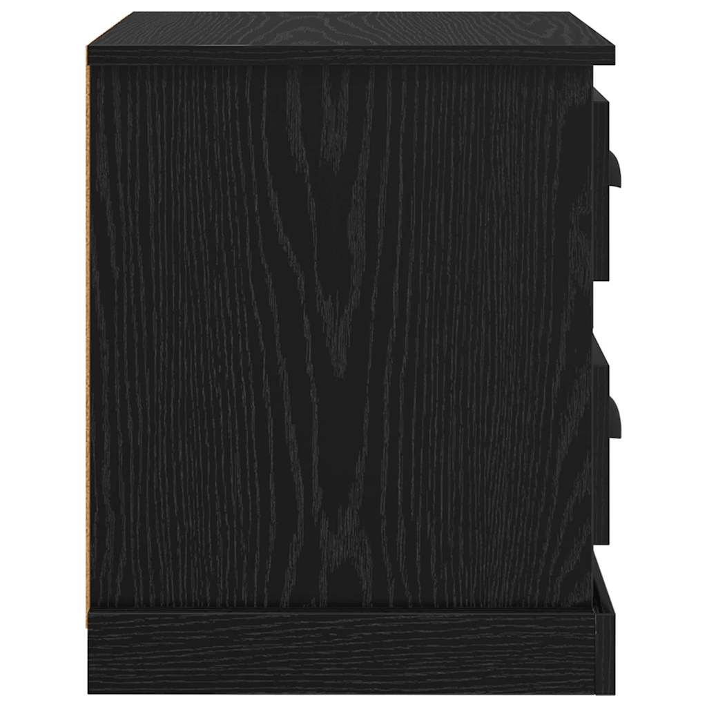 Noćni ormar s ladicama 2 pcs Crni hrast 39 x 39 x 47.5 cm