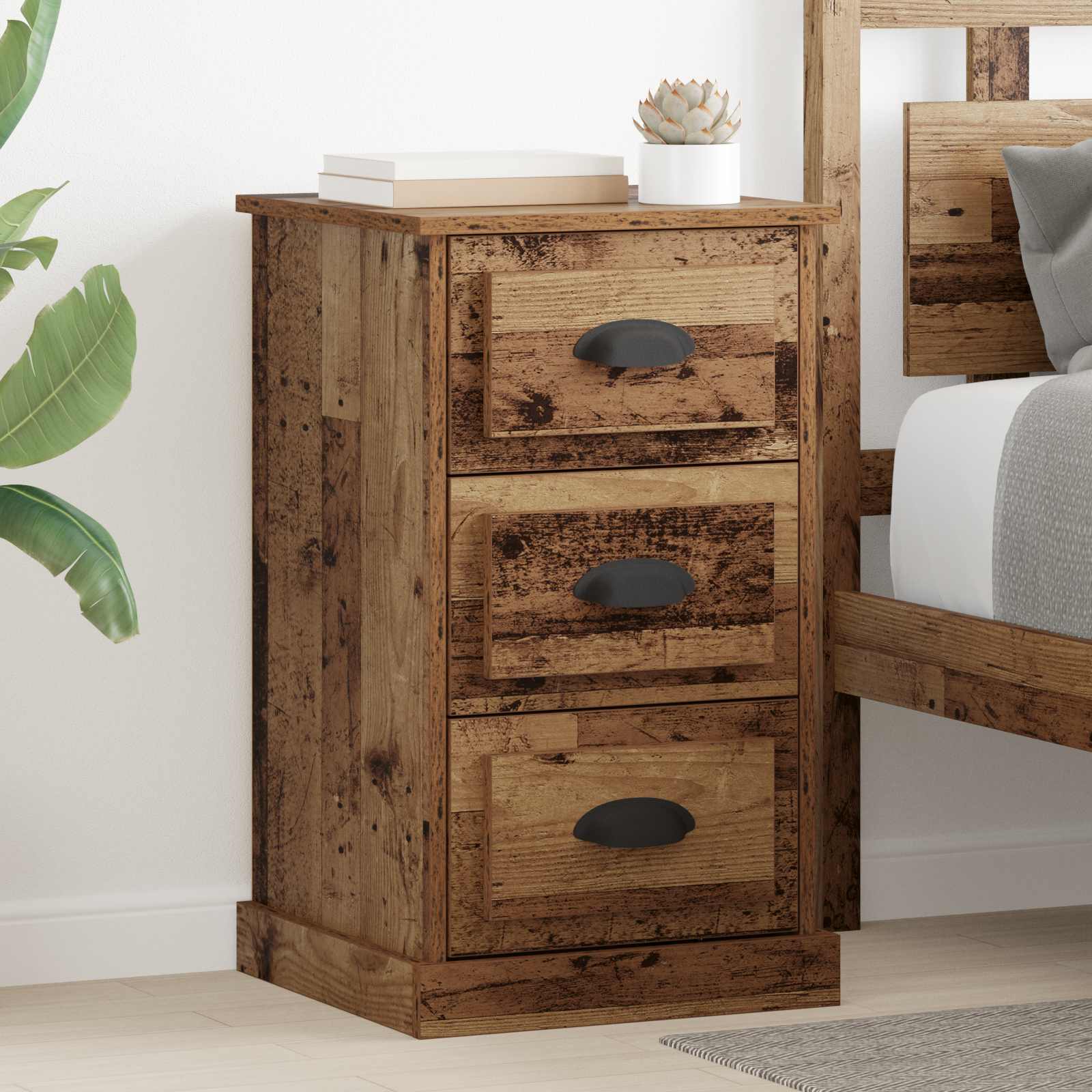 Noćni ormar Staro drvo 39 x 39 x 67,5 cm Konstruirano drvo