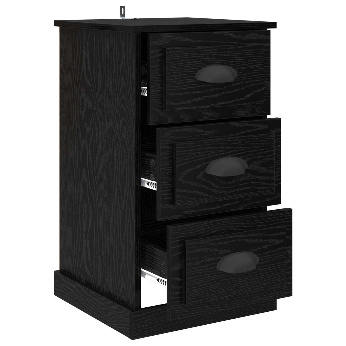 Noćni ormar Crni hrast 39 x 39 x 67,5 cm Konstruirano drvo