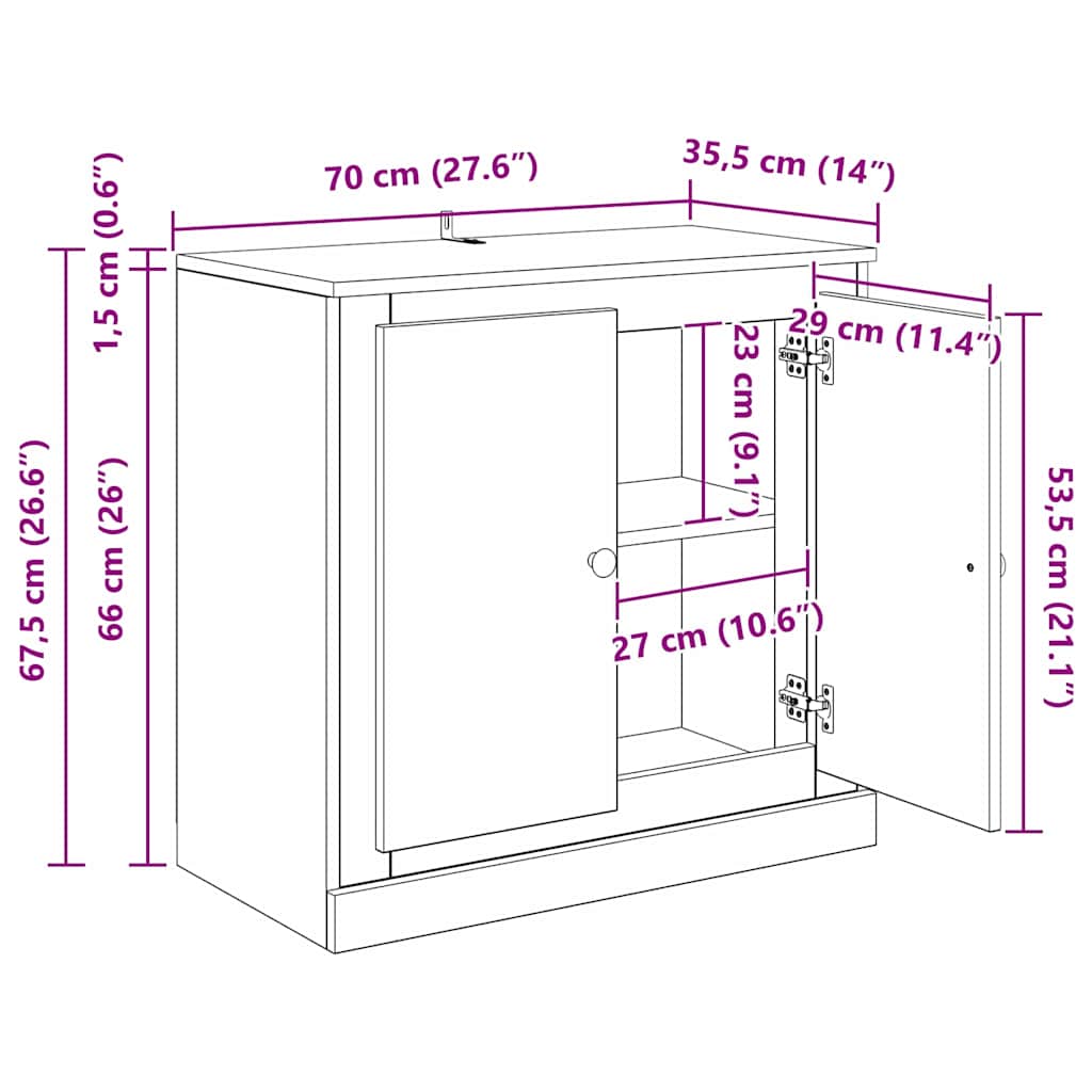 Kreveta Staro drvo 70 x 35,5 x 67,5 cm Konstruirano drvo